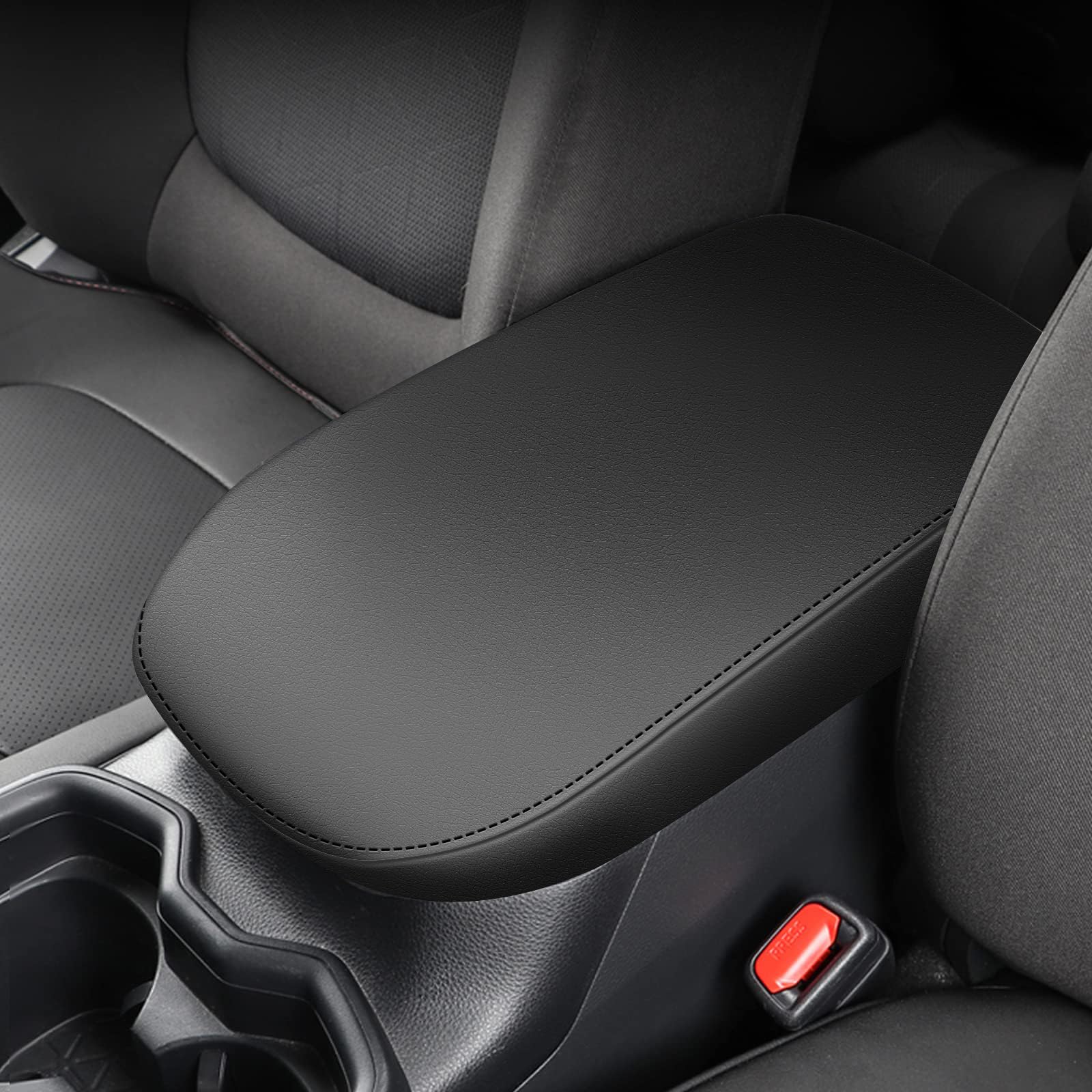 Aomsazto Console Armrest For Toyota Rav4 2019 2020 2021 2022 2023 2024 2025 Middle Leather Console Cover Black