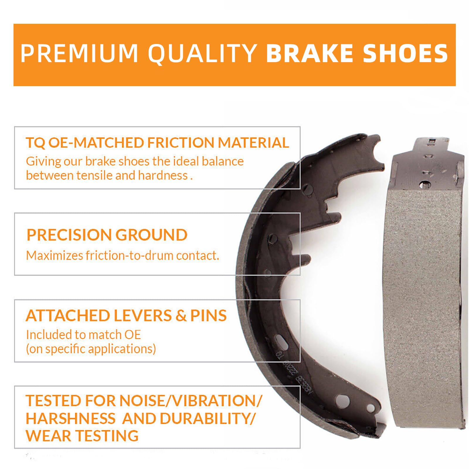 EXPPOWER Front Rear Ceramic Brake Pads And Drum Shoes Kit For Nissan Versa Note Micra modles