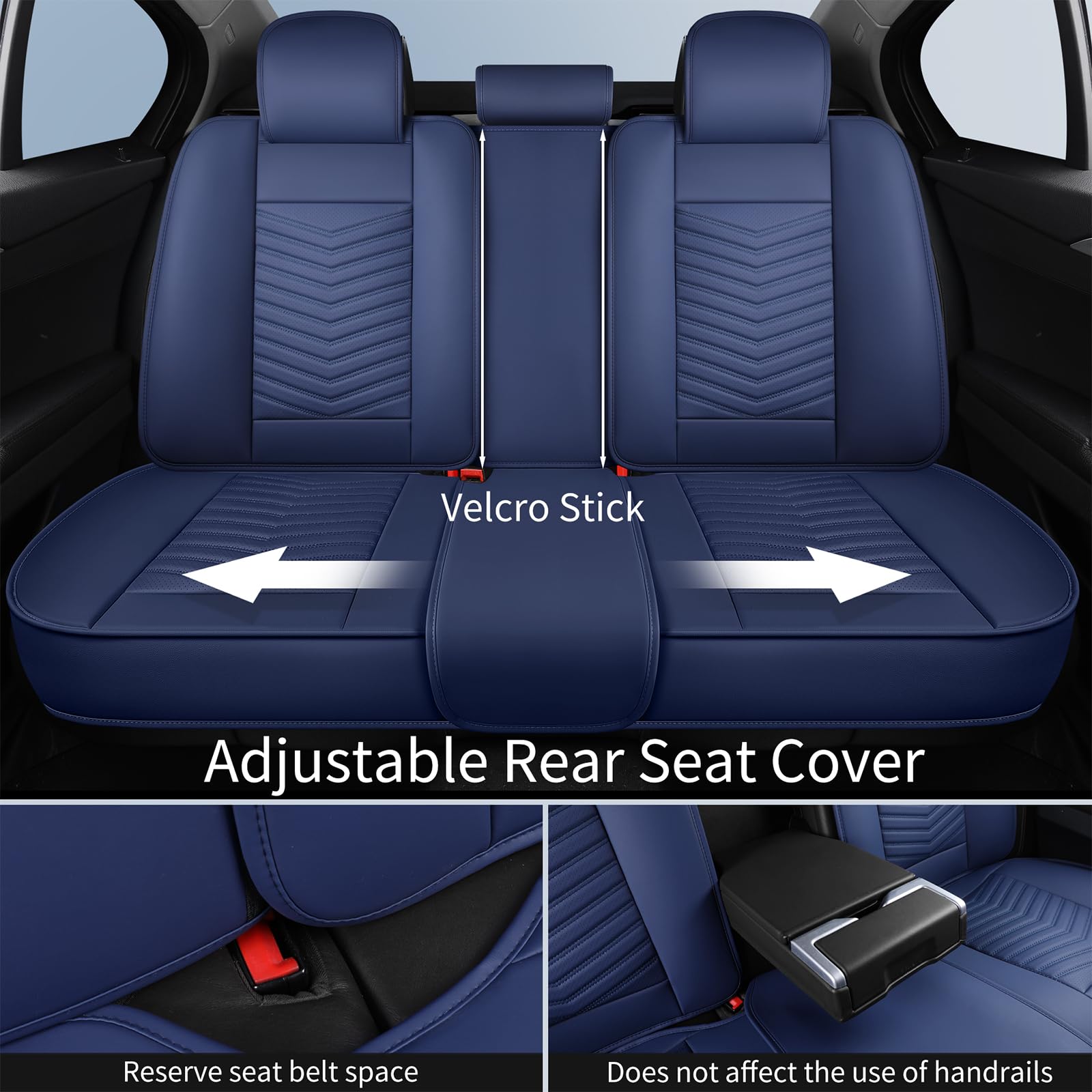 Hchengkikz Seat Covers,Waterproof Car Seat Covers Full Set,Breathable Car Seat Covers Front Seats Back Seat Cover,Universal Leat