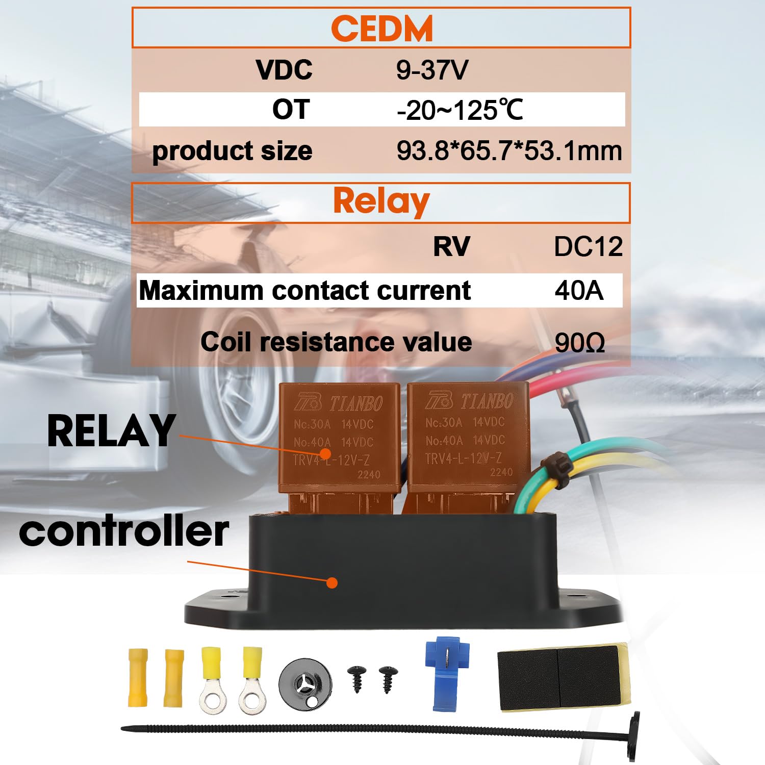 Fexhull Digital Radiator Fans Controller Swith 12V and 24V, Adjustable Temperature Range Digital Electric Thermatic Fan Switch K