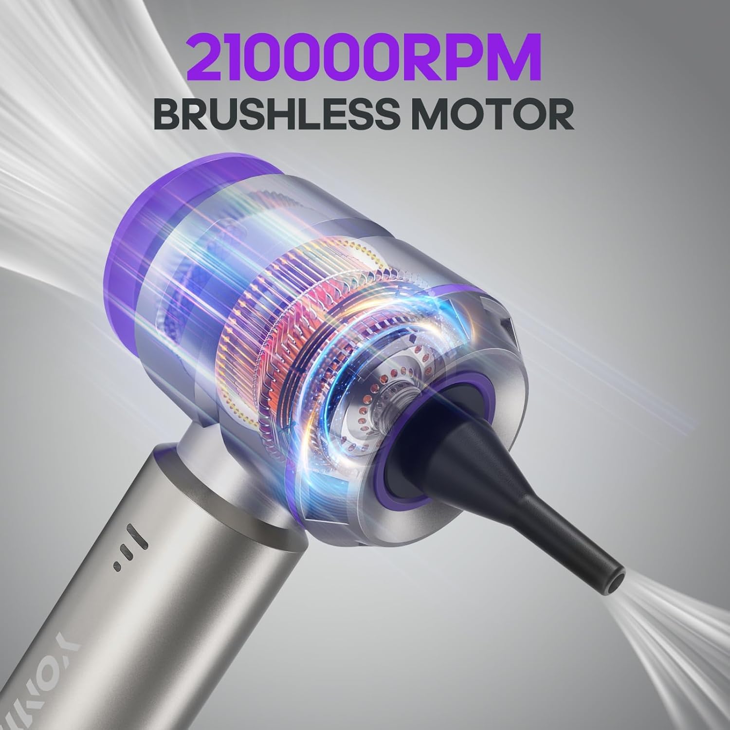 Electric Air Duster - 2 In 1 210000Rpm Brushless Air Duster & 21000Pa Car Vacuum 9000Mah Battery Air Blower Wireless Handheld Va