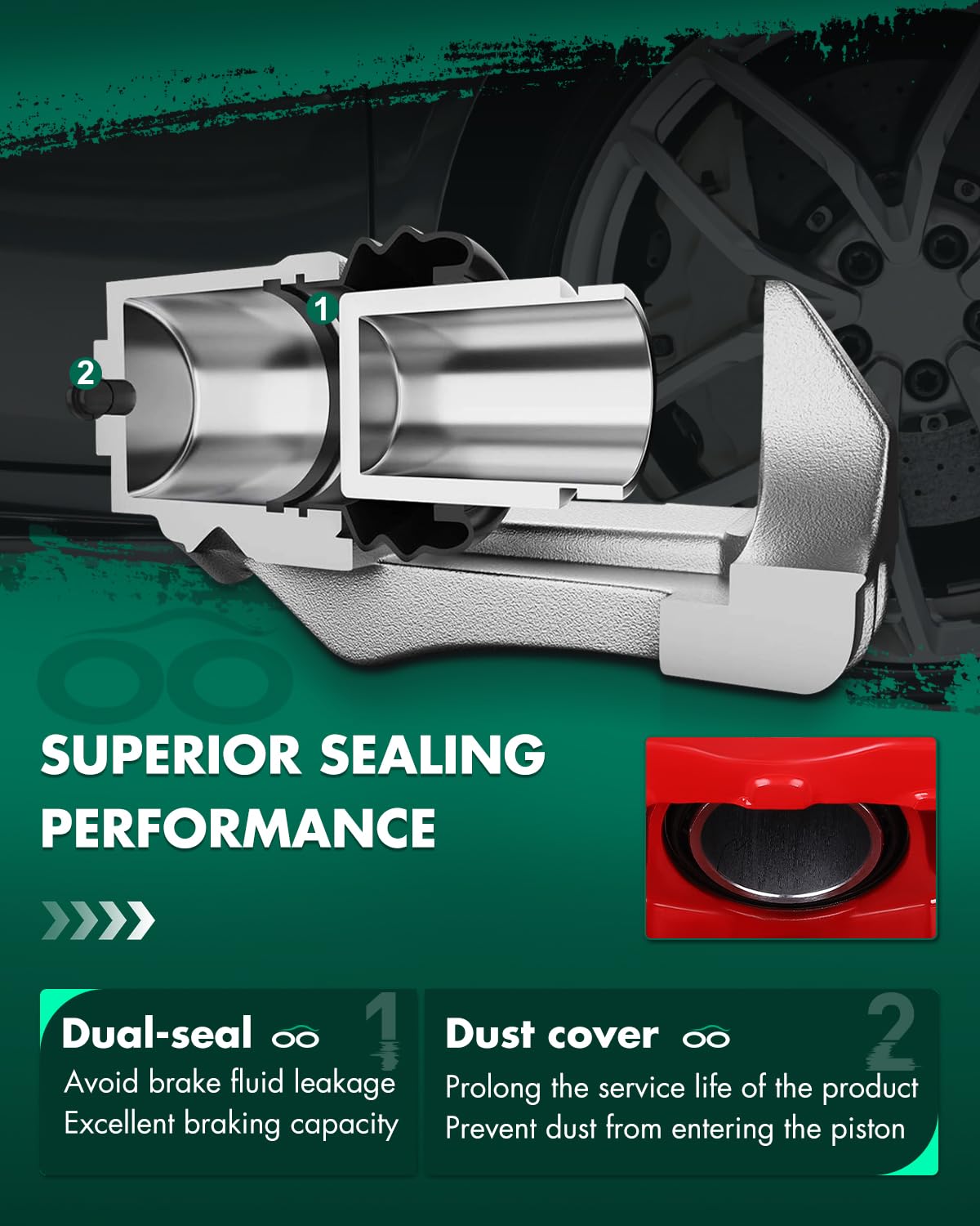 Scitoo 19B2698 19B2699 Front Left & Right Disc Brake Calipers Assembly W/Bracket For Pontiac For Vibe 2003-2008,For Toyota For C