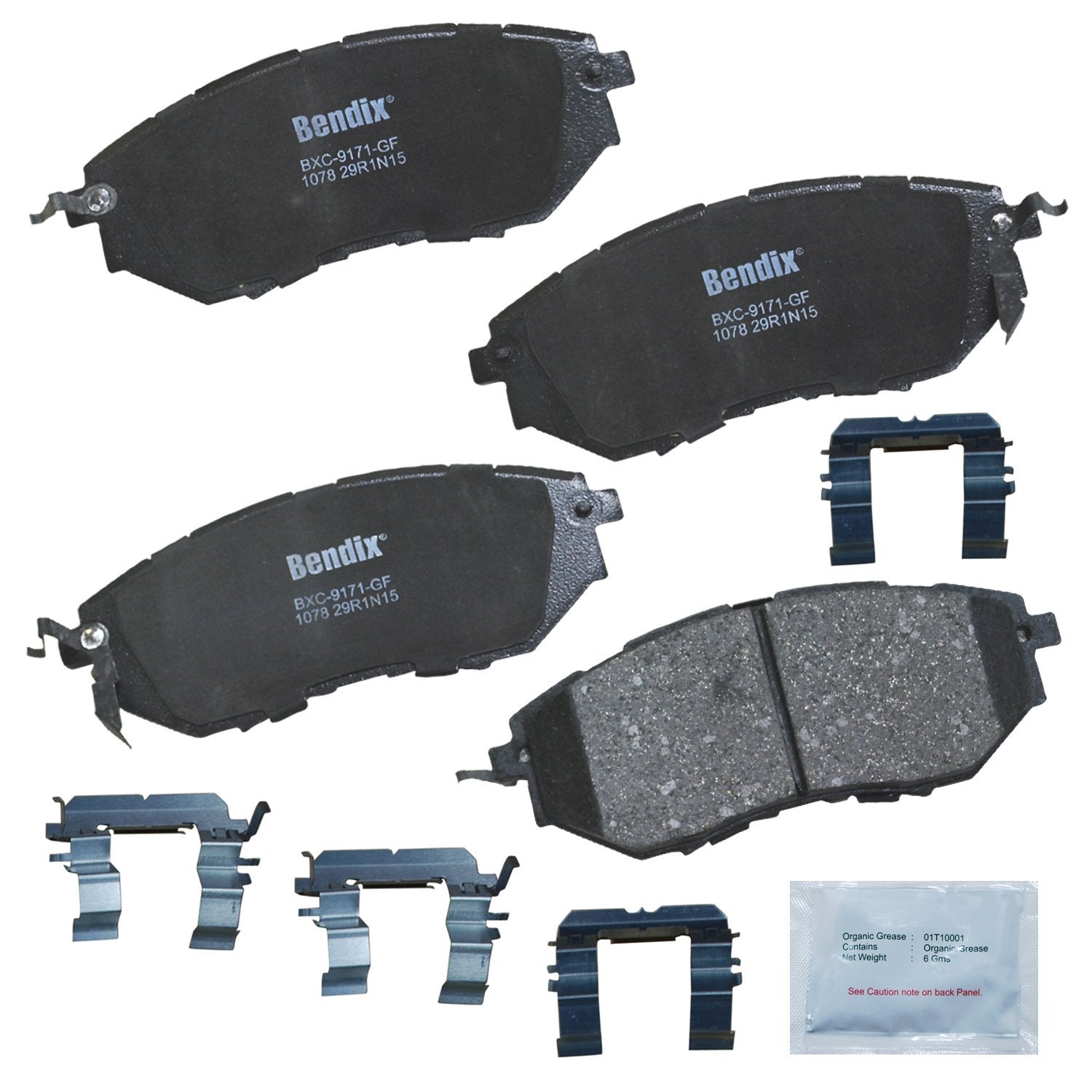 Bendix Priority1 Cfc1078 Ceramic Front Brake Pads For Subaru B9 Tribeca 2007-2006, Forester 2018-2014, Legacy 2019-2005, Outback
