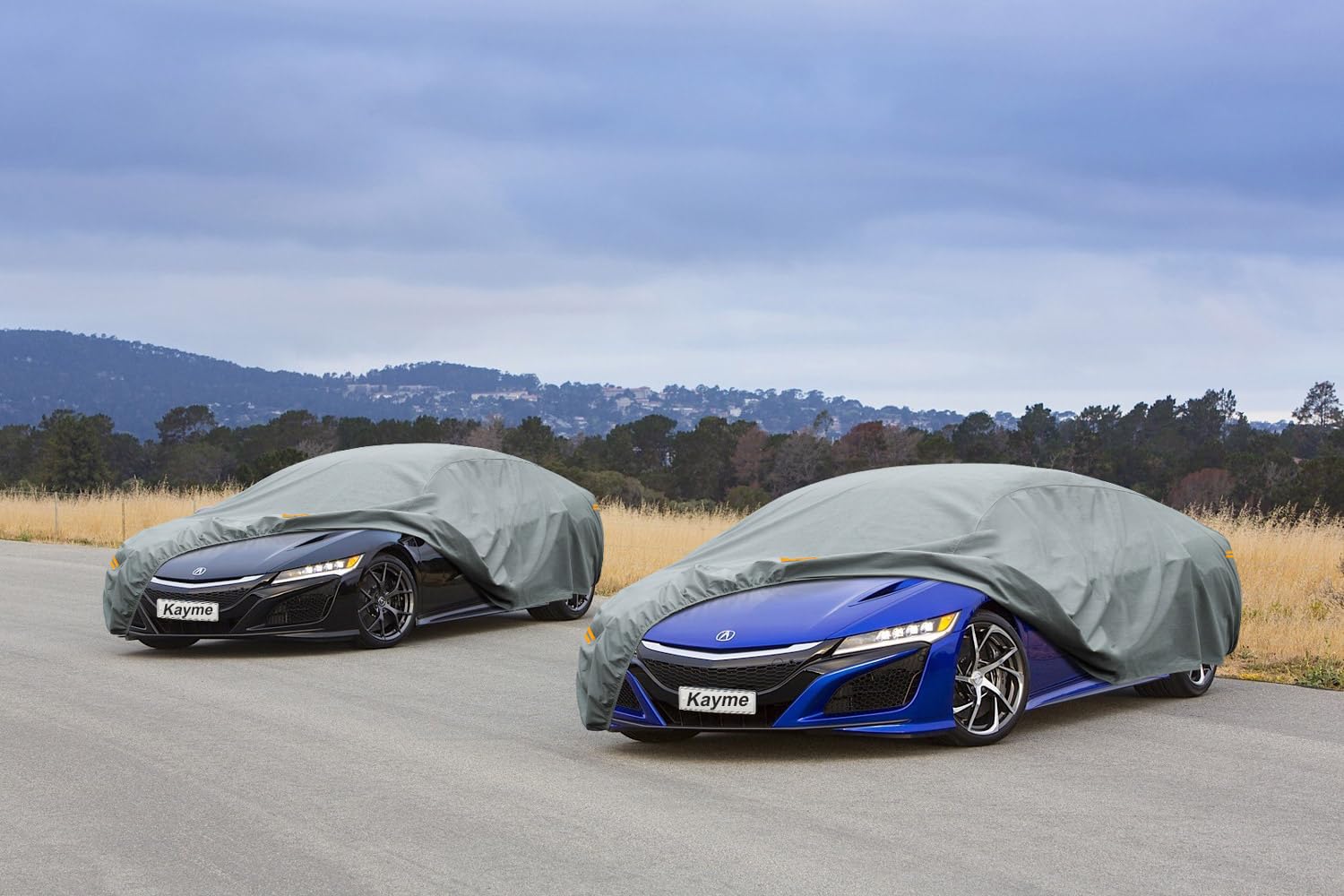 Kayme Heavy Duty Car Cover Custom Fit Acura Nsx (1990-2023) Waterproof All Weather For Automobiles, Full Exterior Covers Sun Rai