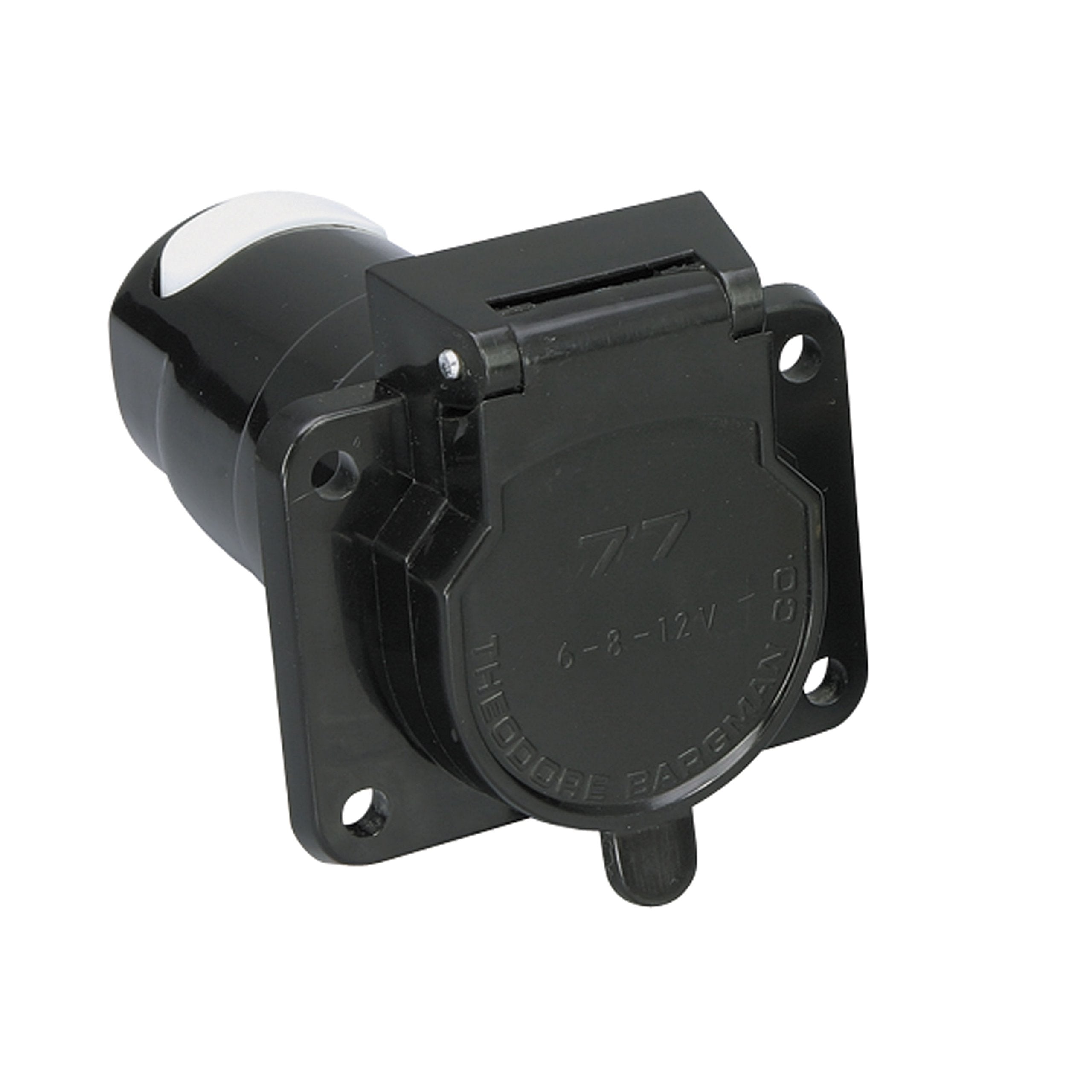 Bargman 50-77-001 7-Way Thermo-Plastic Connector - Car End, Black,Gold