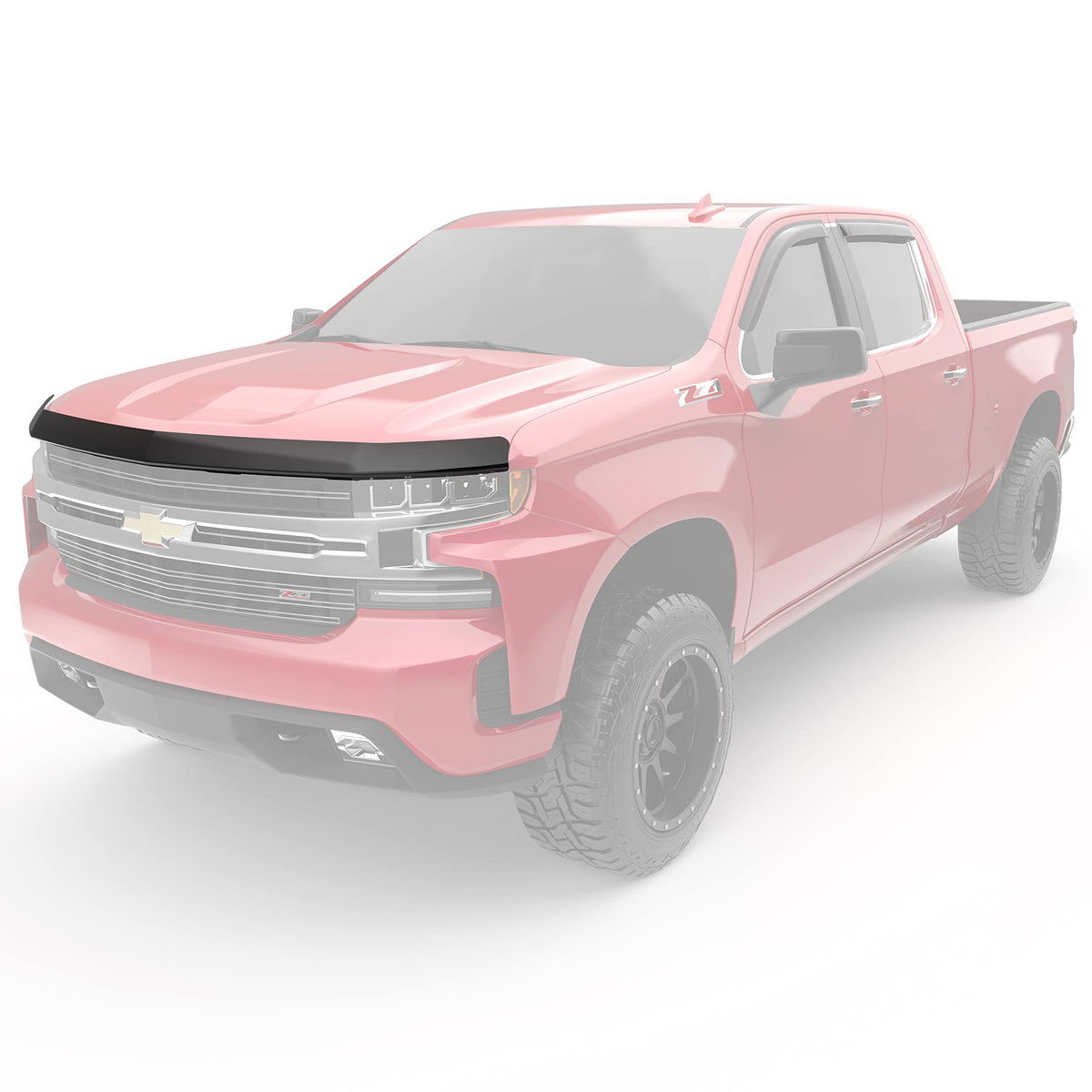 EGR 301695 SuperGuard Hood Guard Bug Deflector Protector, Matte Black Finish, Compatible with Select Chevrolet Silverado All Cab
