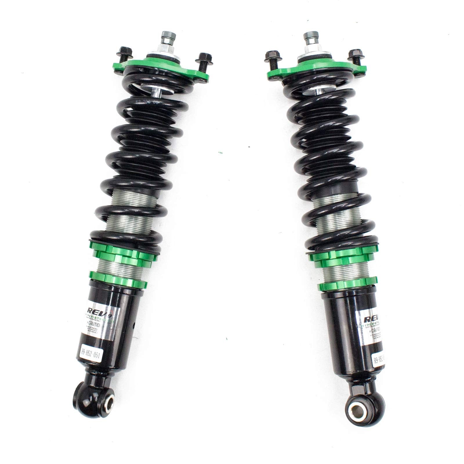 Rev9 R9-Hs2-051 Hyper-Street Ii Coilover Suspension Lowering Kit, Mono-Tube Shock W/ 32 Click Rebound Setting, Full Length Adjustable, Compatible With Subaru Legacy (Be/Bh) 2000-04