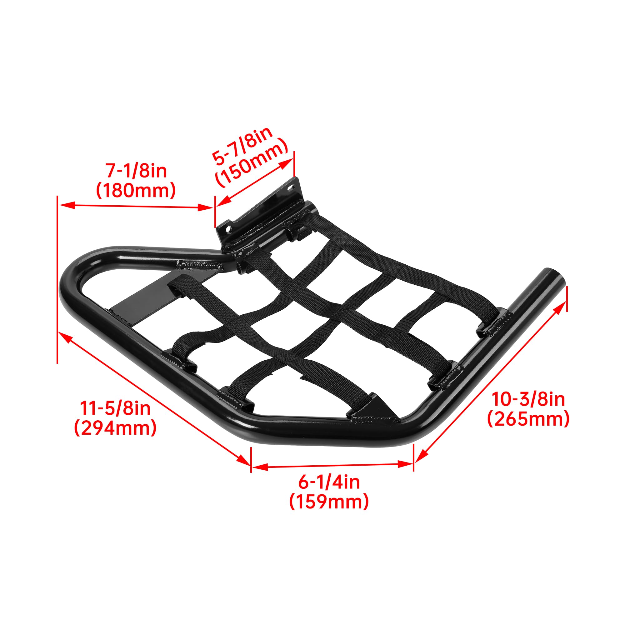 Hecasa Nerf Bars Compatible With All Years Yamaha Raptor 700 Yfm 700 Yfm700 Yfm700R Side Steps Foot Pegs Heel Guards (Black Nerf + Black Nets)