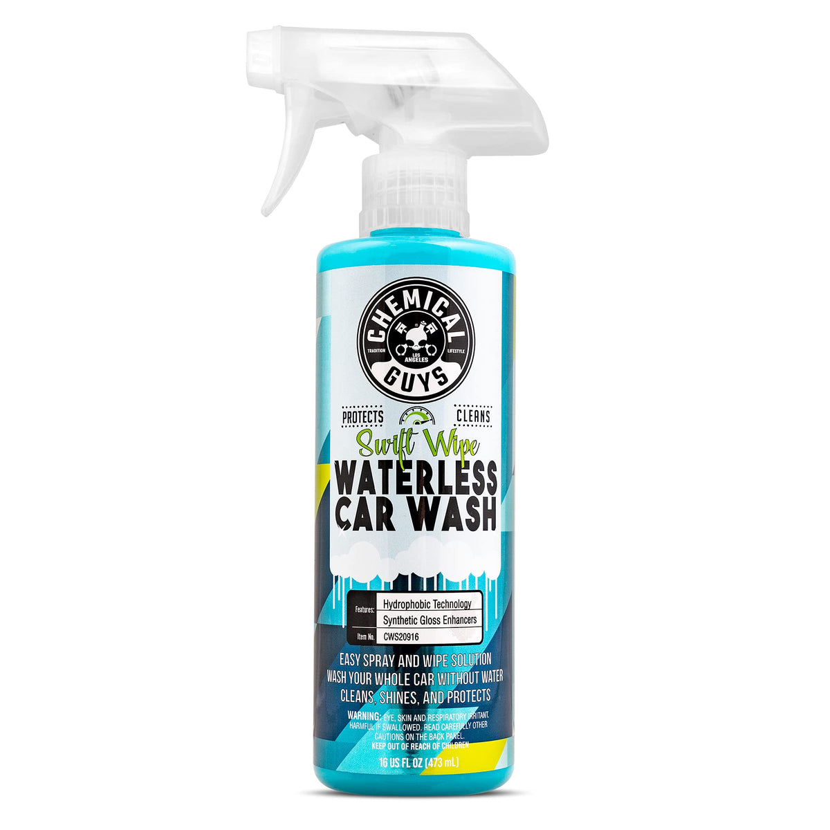 Chemical Guys Swift Wipe Waterless Car Wash, Safe For Cars, Trucks, Motorcycles, Rvs & More, 16 Fl Oz
