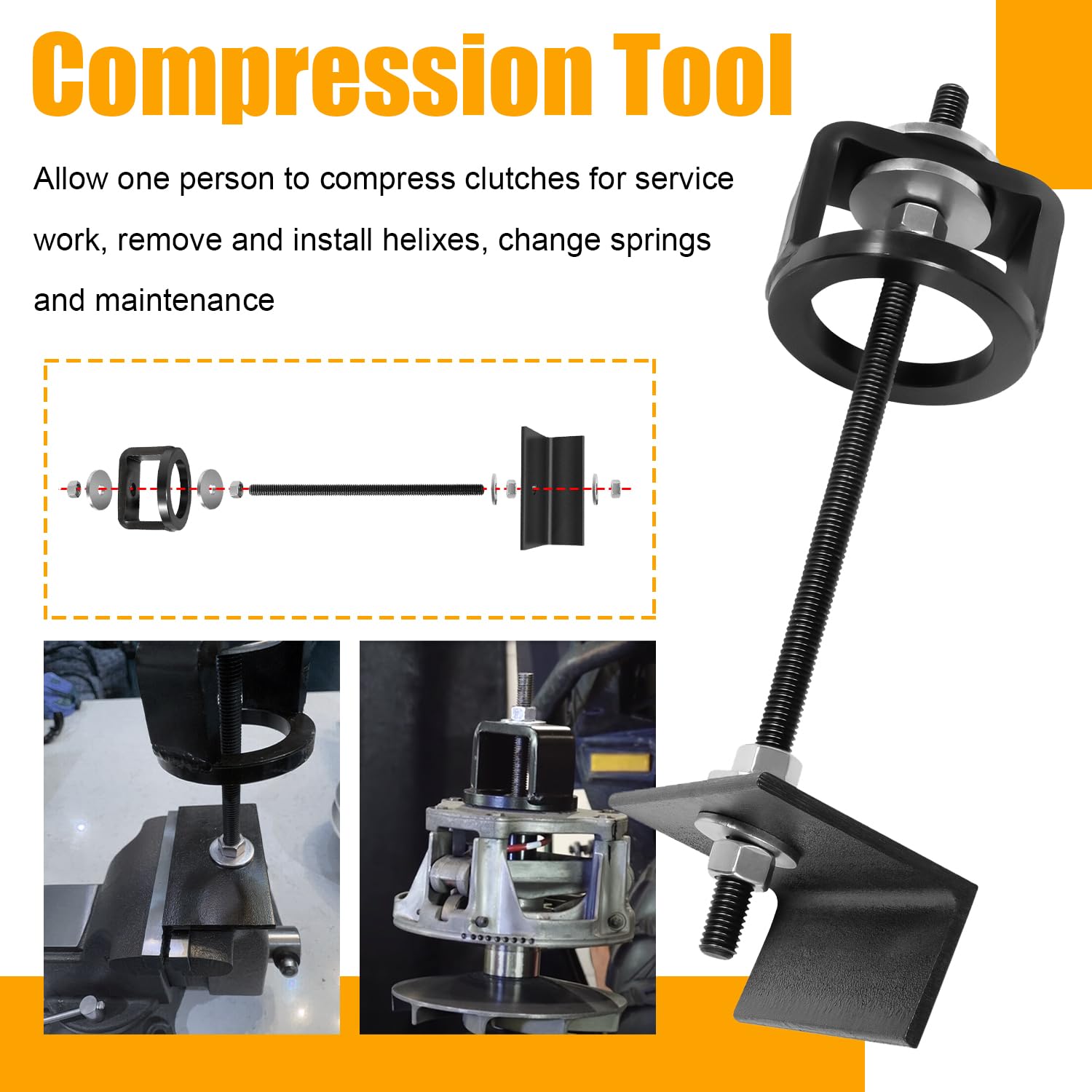 Complete Primary Clutch & Secondary Service Tools Kit Fit for All Years Polaris RZR 1000, Ranger 900/1000, Polaris General 1000,