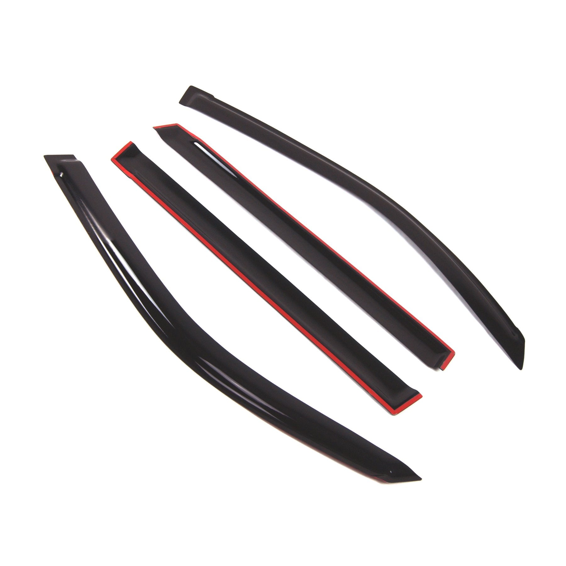 Tuningpros Wd2-431 Dark Smoke 4 Pcs Set Window Visor (Outside Mount) Deflector Rain Guard Compatible With 2008-2016 Toyota Land