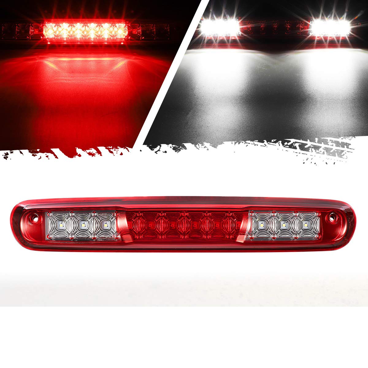 Partsam High Mount Stop Light Led Third 3Rd Brake Light Replacement For Silverado And Sierra 1500 2500 Hd 3500 Hd 2007 To 2013 R