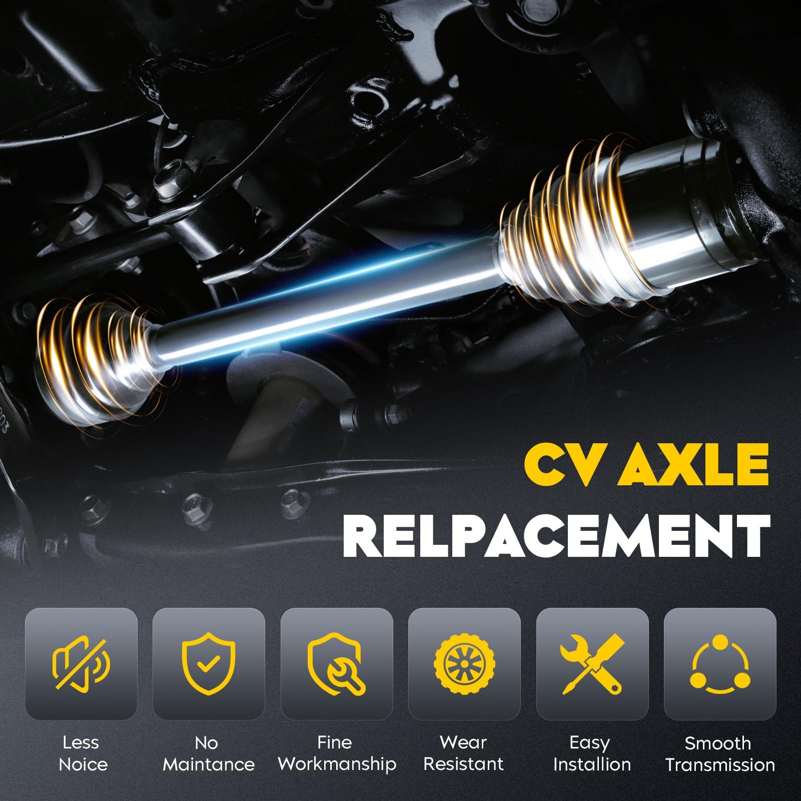 Chabushi Rear CV Axle for Polaris Sportsman 400 450 500 570 700 800 EFI/HO 2006-2014, 1 pcs Rear Left/Right 4340 Chromoly Steel