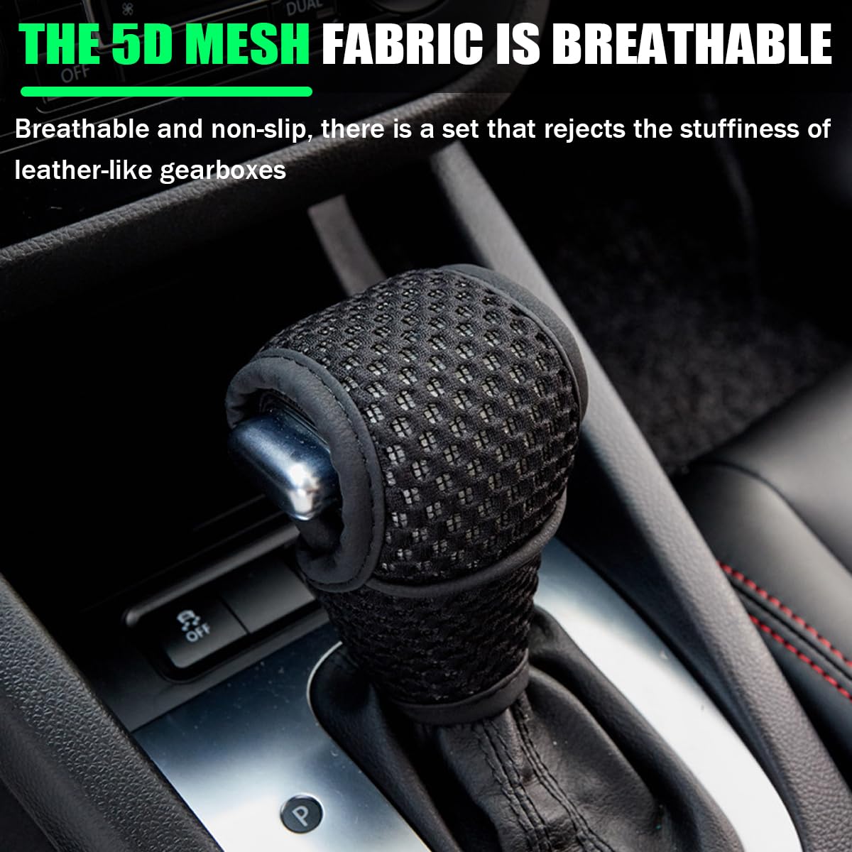 AUCELI Car Gear Shift Knob Cover, Automotive Manual Stick Shifting Handle Gear Shift Knob Protector, Vehicle Decoration Accessor