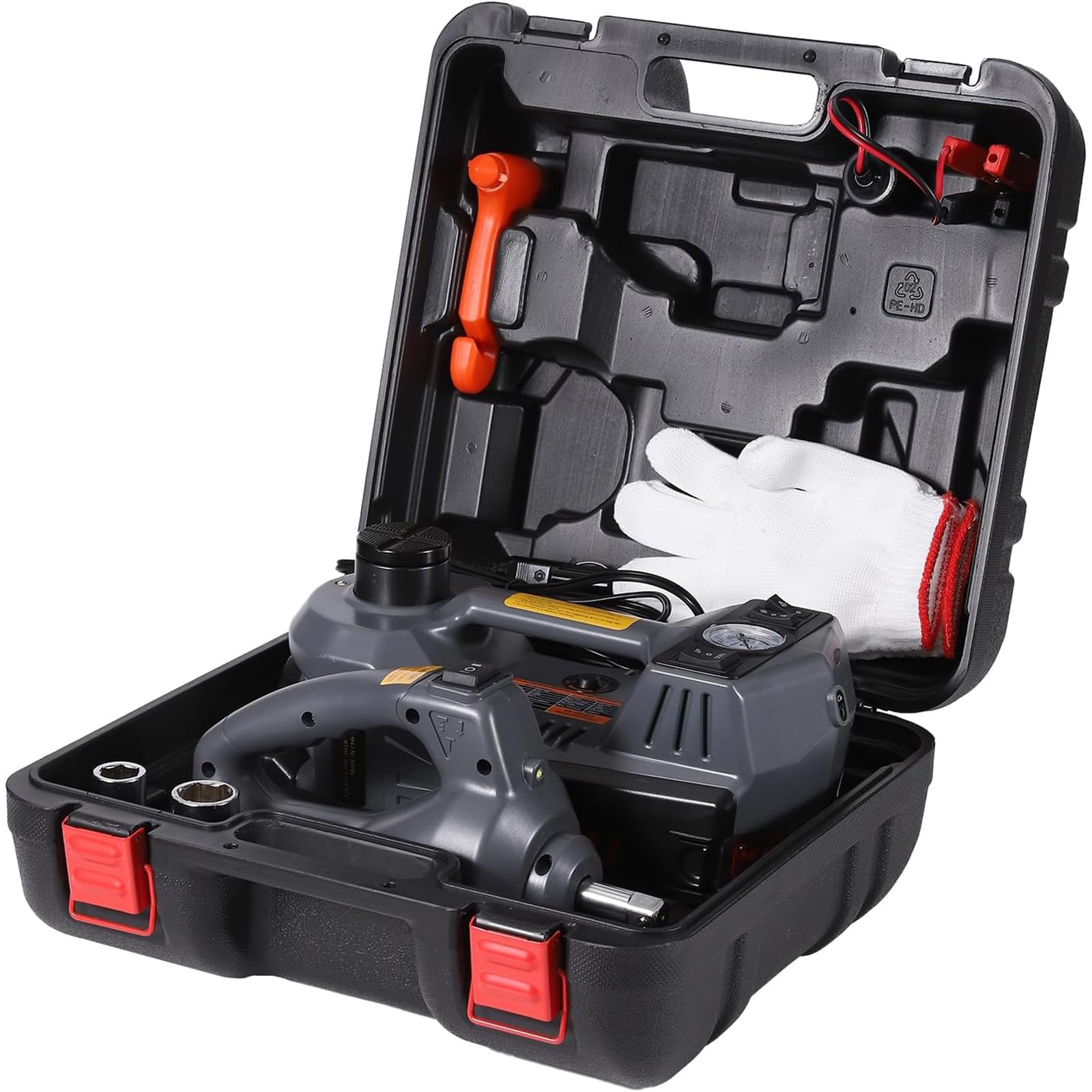 Standtall Electric Car Jack Kit 5T 12V Electric Floor Jack Lift For Vehicle,Electric Hydraulic Jack Auto Repair Tool Set With Bu