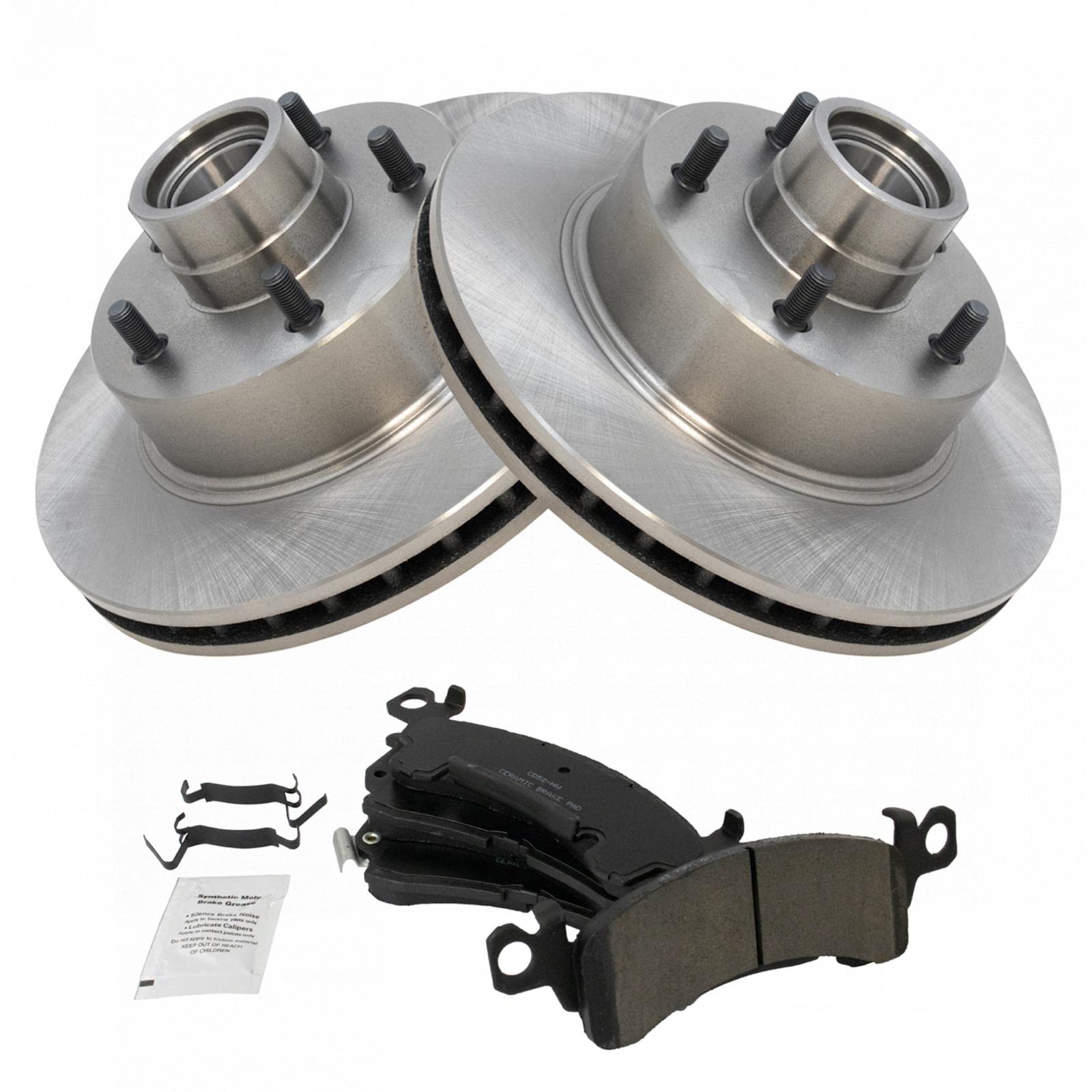 Trq Front Disc Brake Rotors & Posi Ceramic Pads Kit Set For Buick Cadillac Chevy Gmc