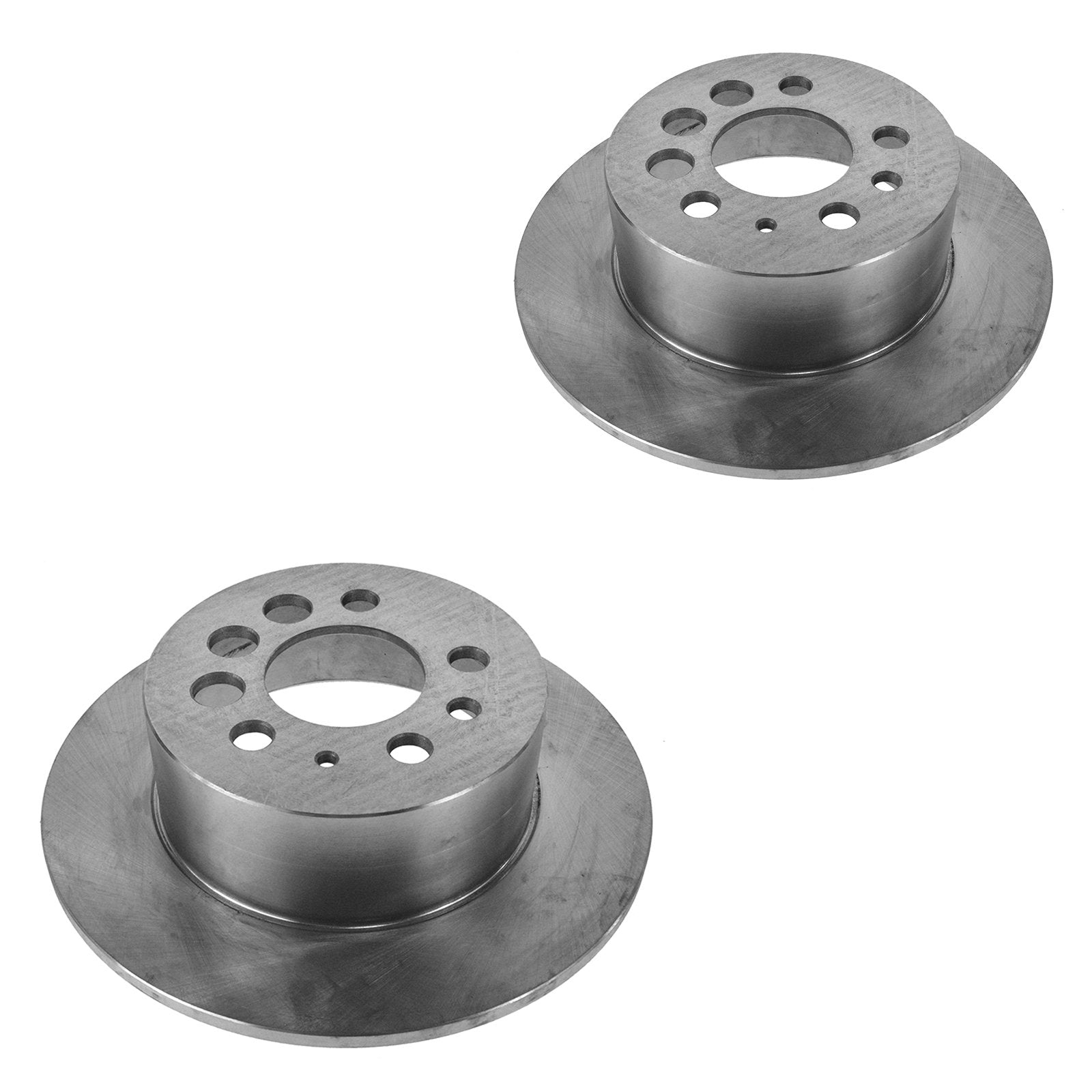 Trq Brake Rotor & Semi Metallic Brake Pad Rear Left Right Kit Set For Volvo