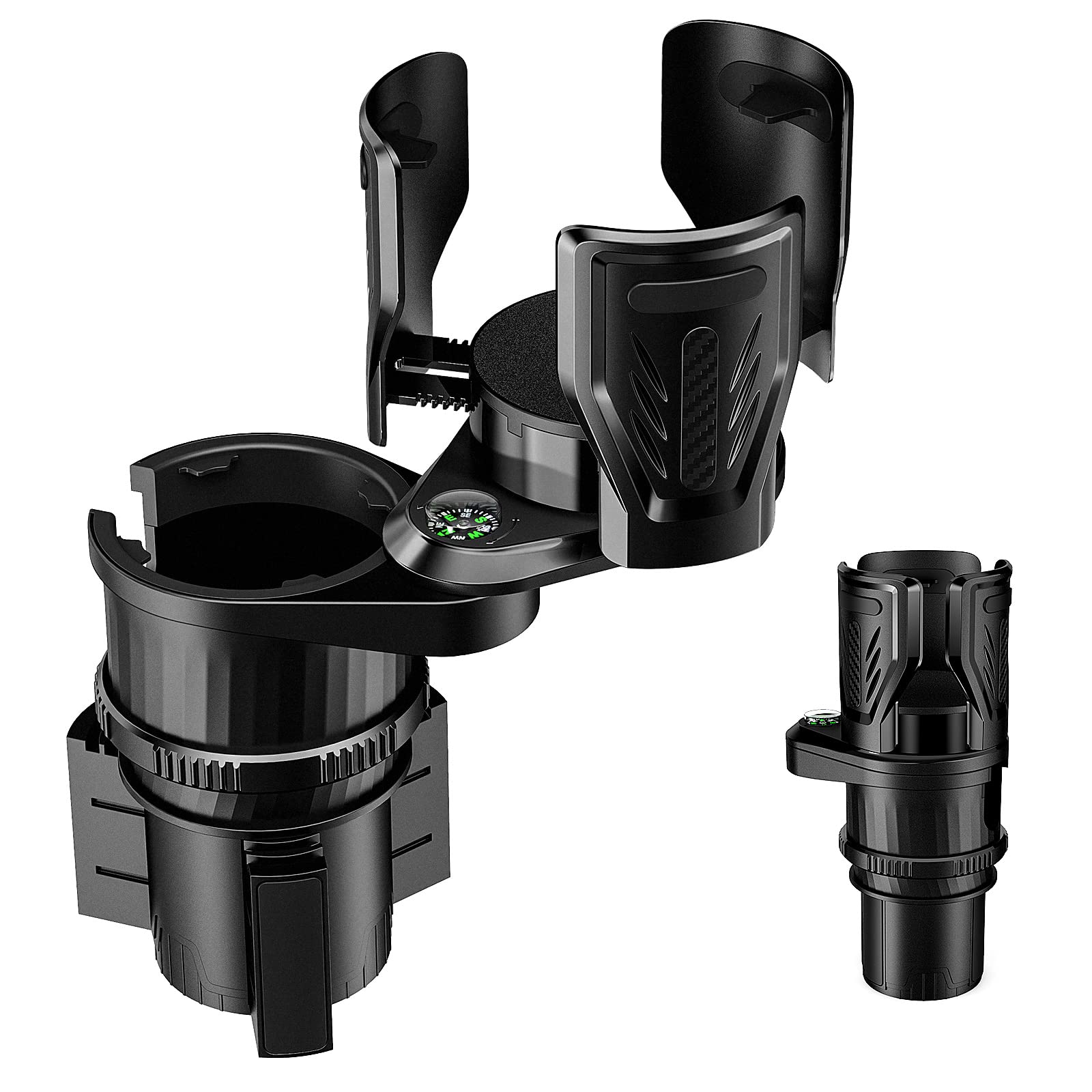 OUTXE Dual Car Cup Holder Expander, Multifunction Drink Adapter Adjustable Expandable Cupholder for Seat Automotive Auto Truck R
