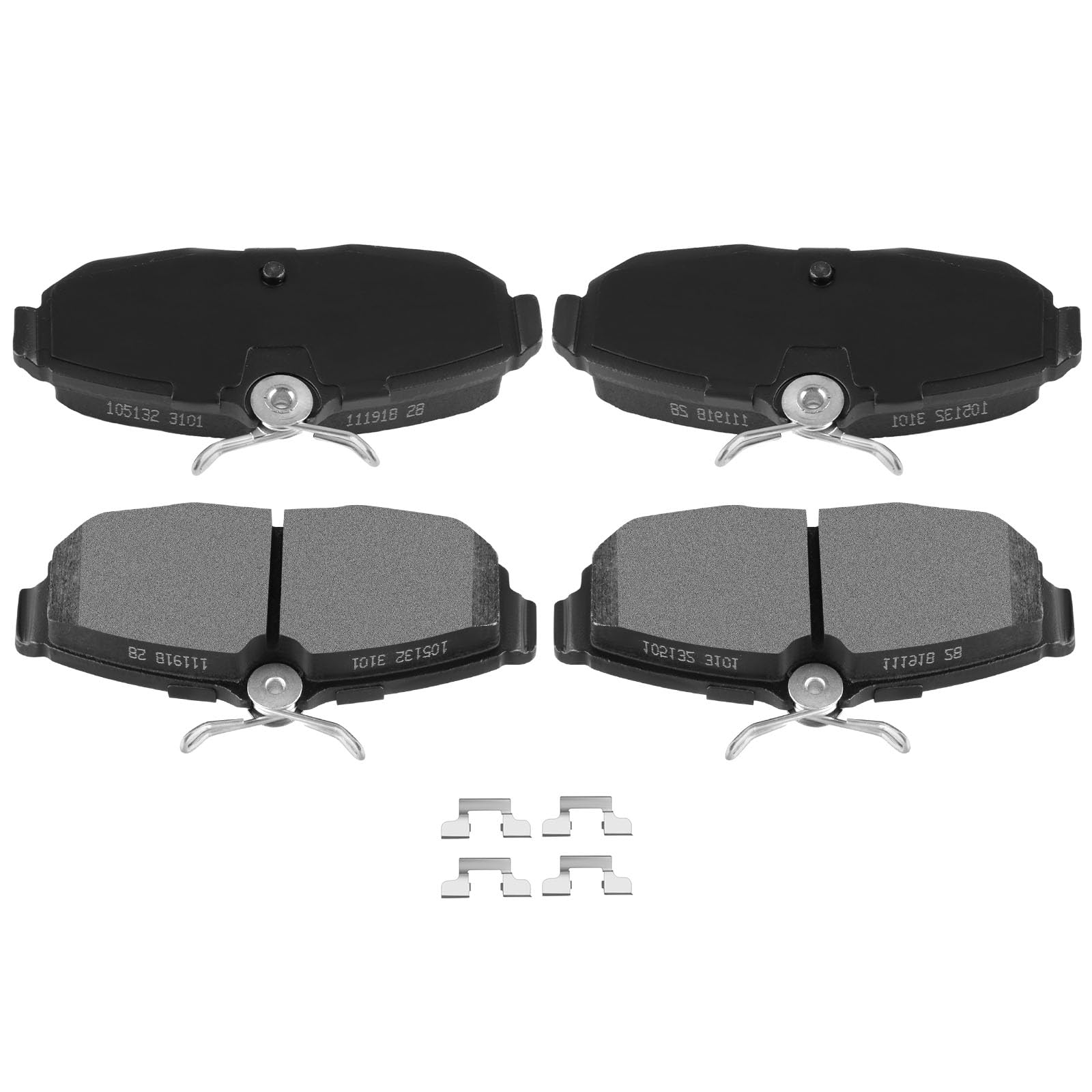 Automuto 4Pcs Rear Semi-Metallic Disc Brake Pads Set D1082 For Ford For Mustang 2005-2011
