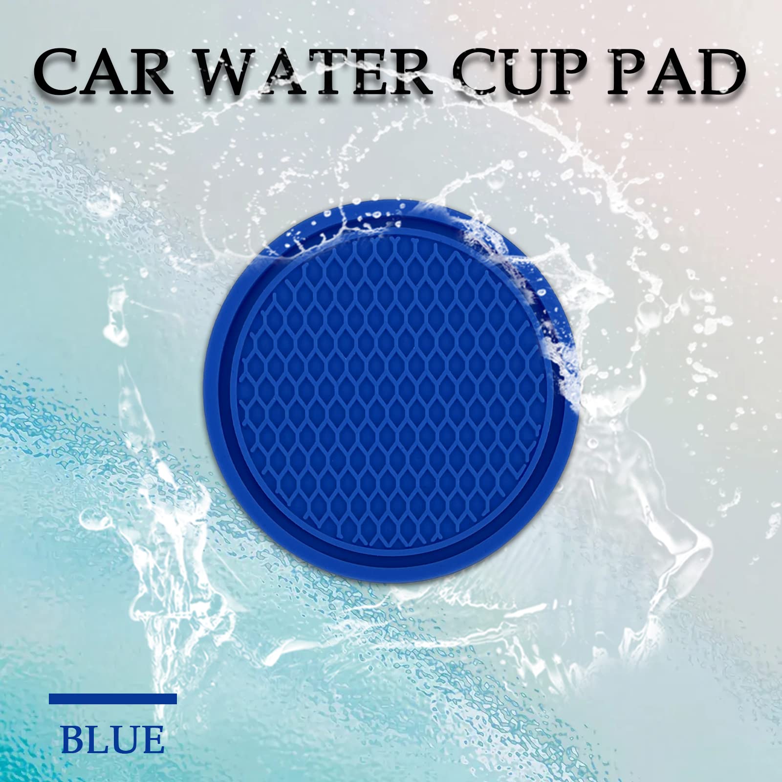Msyuusr 4Pcs Car Cup Holder Coaster, Silicone Honeycomb Auto Anti Slip Insert Coaster, Universal Car Accessories For Most Car In