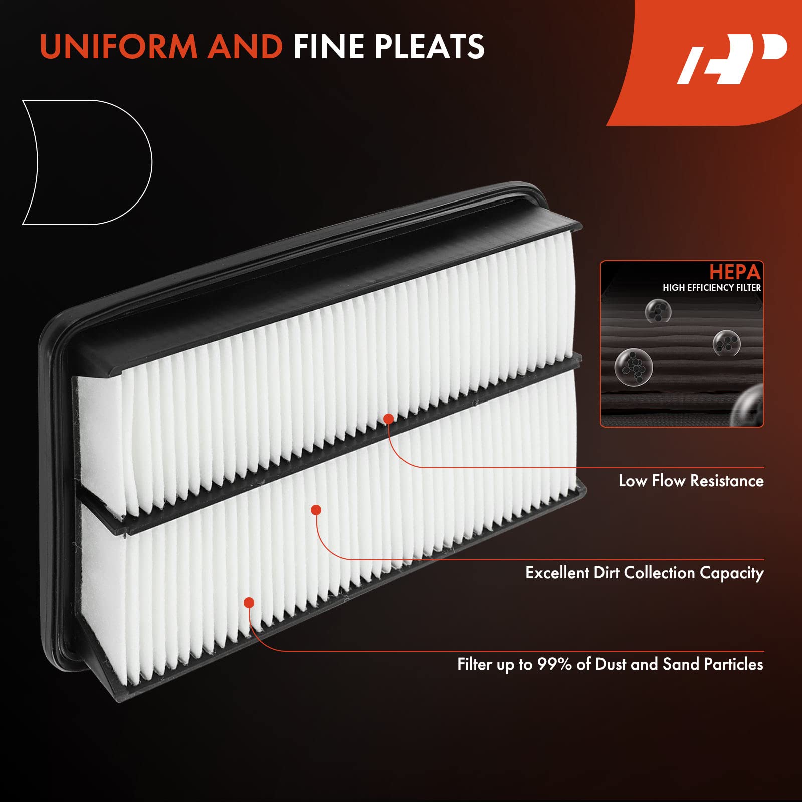 A-Premium Engine Air Filter Compatible With Toyota Models - Tacoma 2005-2015, Tundra 2005-2010, 4Runner 2003-2009, Fj Cruiser 20