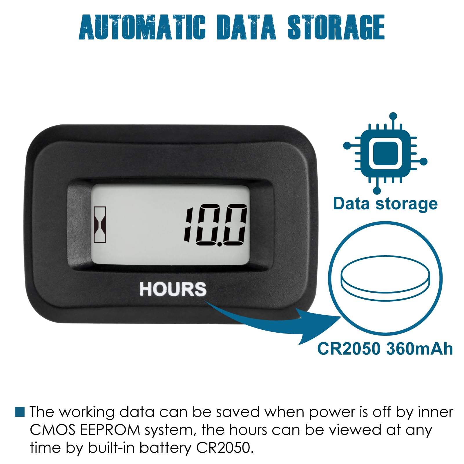 2 Pieces Runleader Digital Hours Counter,Ac/Dc 5V To 277V For Garden Tractor Generator Scooter Club Car Forklift Leaf Trimmer Et