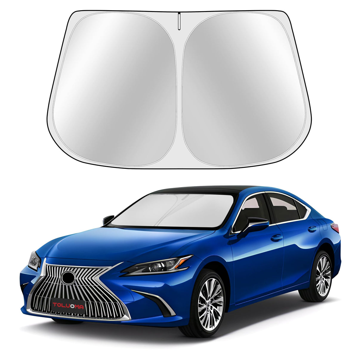 Toluoma Custom Fit Windshield Sun Shade For Le-Xus Es Sedan Es250 Es300H Es350 2019-2025 - Full Coverage, 210T Reflective Fabric