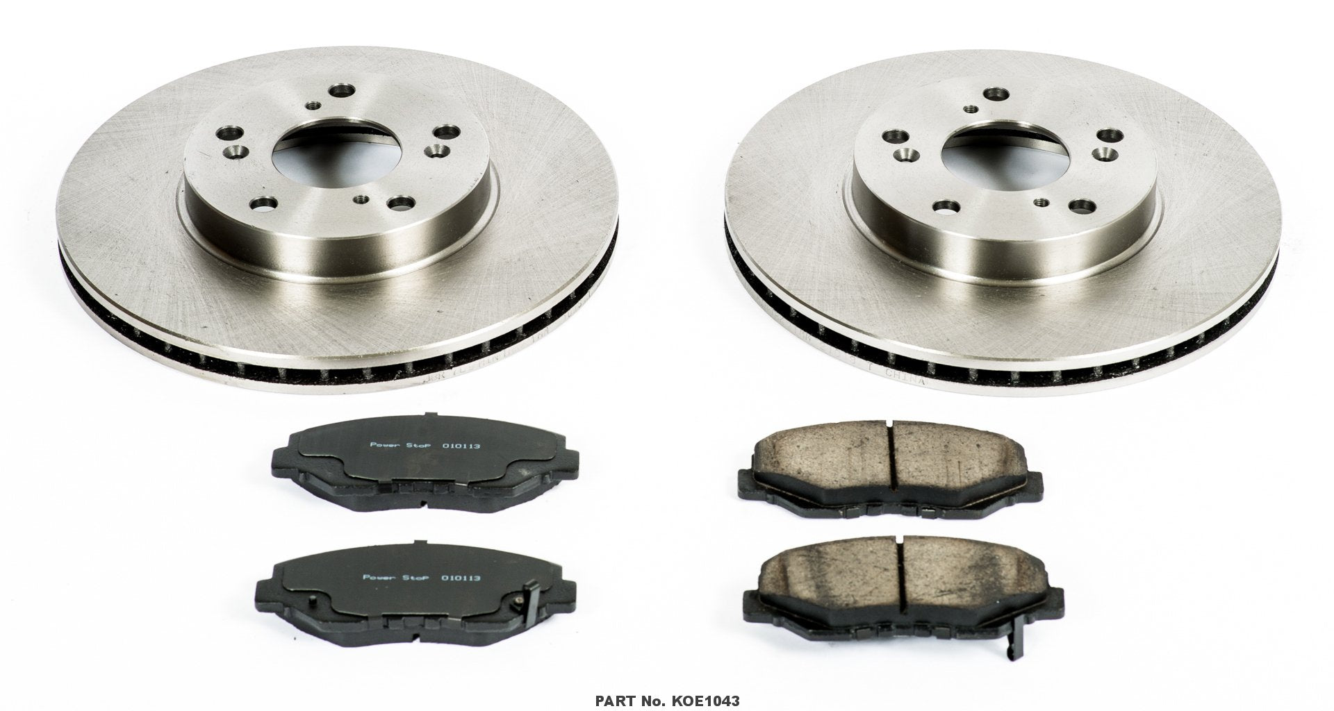 Powerstop Brake Kit For 2014-2015 Acura Ilx, 2003-2007 Honda Accord, Civic Cr-V Element [Model Specific] Front Oe Replacement Brake Rotors And Ceramic Brake Pads Replacement, Koe1043