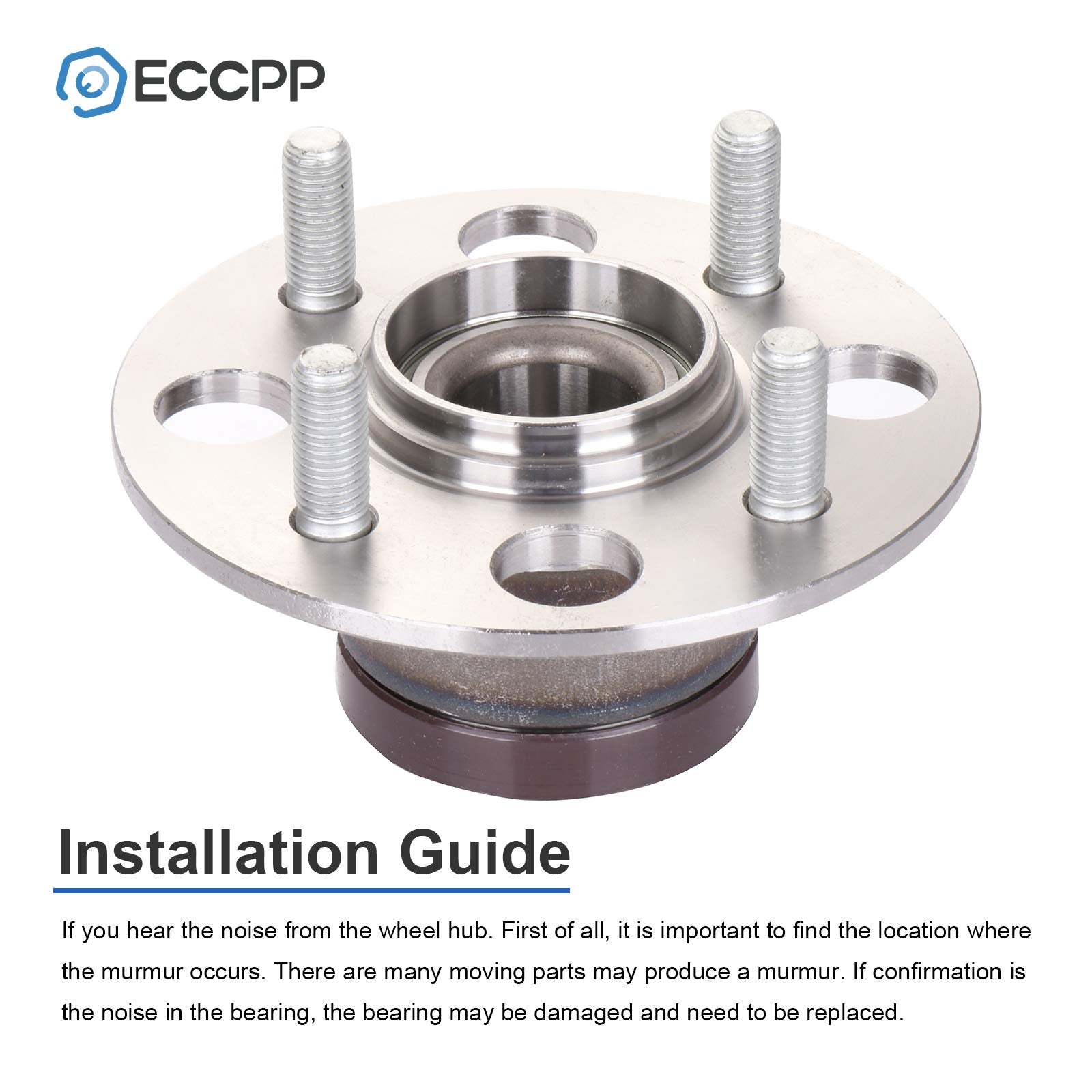 ECCPP Rear 4 Lugs Wheel Bearing and Hub Assembly For 2007-2013 For Honda Fit 2010-2013 For Honda Insight Wheel Hub Bearings W/AB