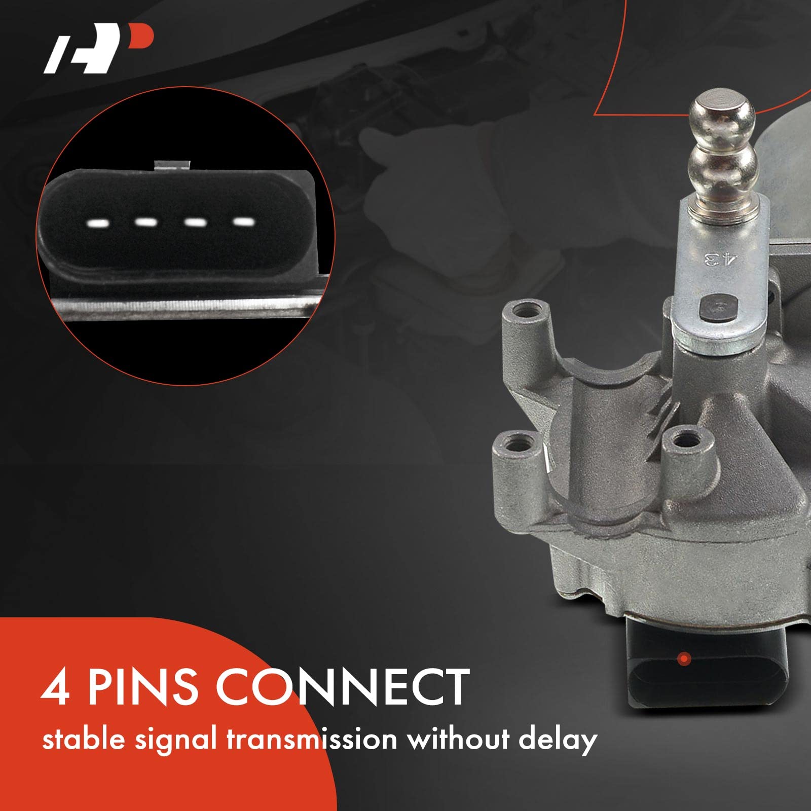 A-Premium Front Windshield Wiper Motor Compatible With Land Rover Lr2 2008 2009 2010 2011 2012 2013 2014 2015, Sport Utility, 4-Pin, Replace# Lr072416, Lr055421