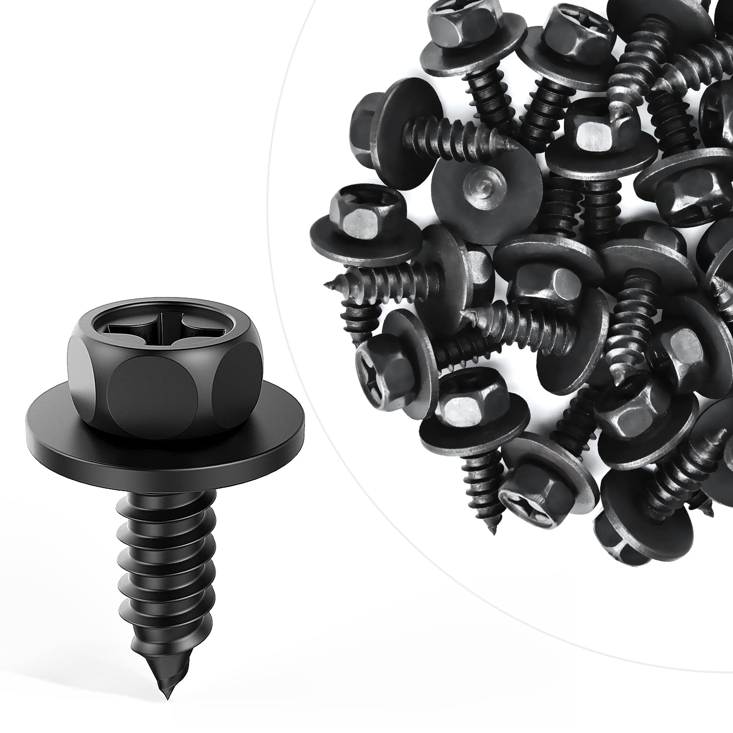 Gooacc 25Pcs Front Fender Liner Screws Bumper Cover Splash Shield Mud Guard Screw Replacement For Toyota Avalon Camry Corolla Sc