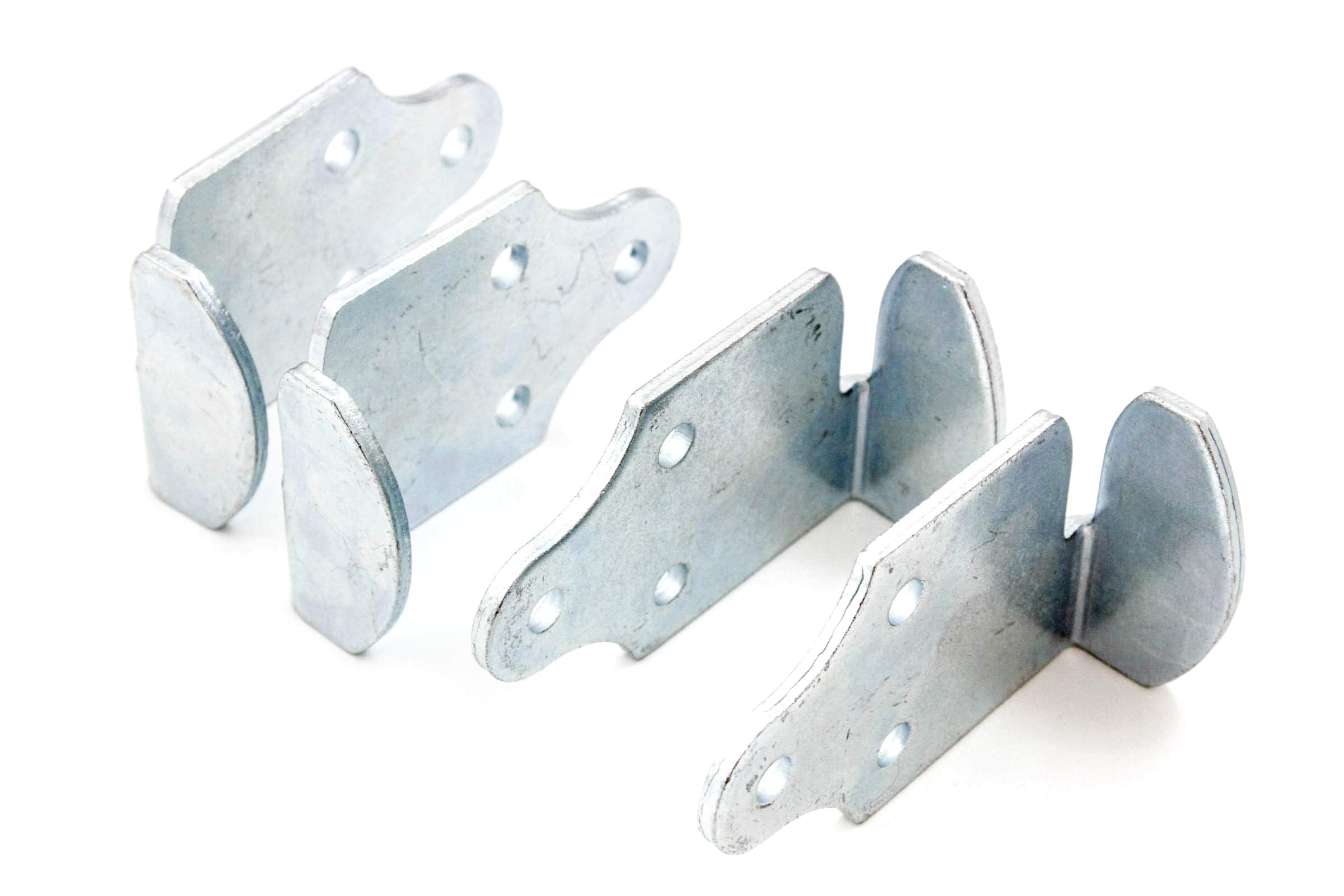 Red Hound Auto 4-Piece Stake Body Trailer Rack Corner Connector Set - Wood Panel Gate Side Latch Brackets for Utility Trailers