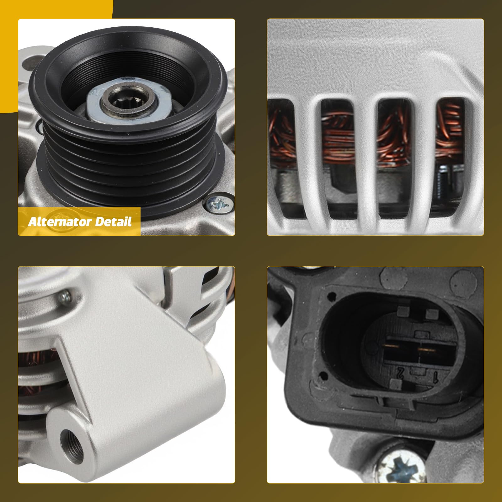 YINAVAGAD Alternator for Mercedes-Benz CL55 CLS55 E55 G55 ML500 R500 S55 SL55 AMG V8 5.0L 5.5L 2003-2011 Replaces 11068N 114737
