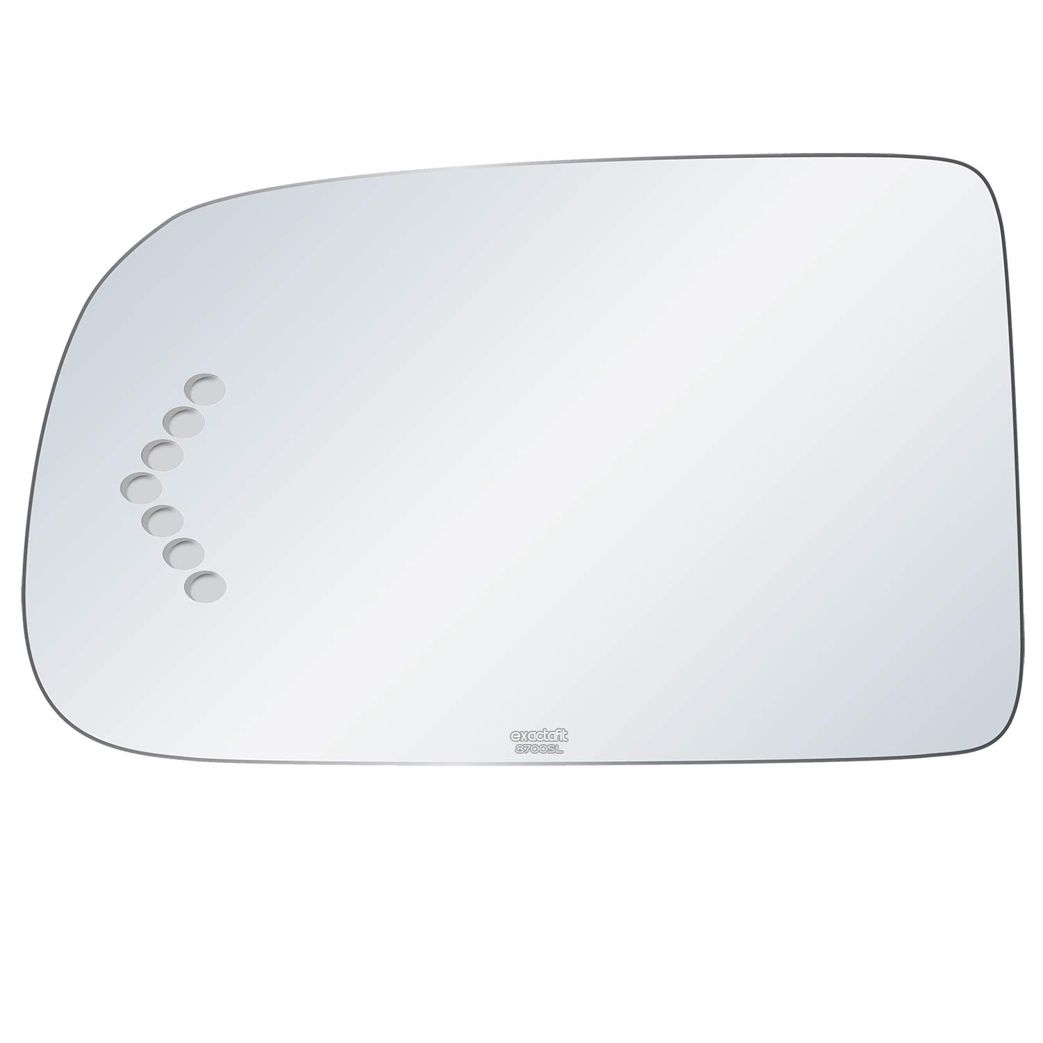 Exactafit 8700Sl Driver Side Mirror Glass Left Replacement With Turn Signal Arrow Compatible With 2003-2005 Chevy Avalanche Silverado Suburban, 2003-2005 Gmc Sierra Yukon