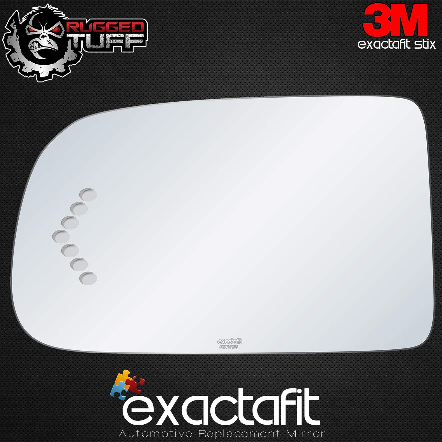Exactafit 8700Sl Driver Side Mirror Glass Left Replacement With Turn Signal Arrow Compatible With 2003-2005 Chevy Avalanche Silverado Suburban, 2003-2005 Gmc Sierra Yukon
