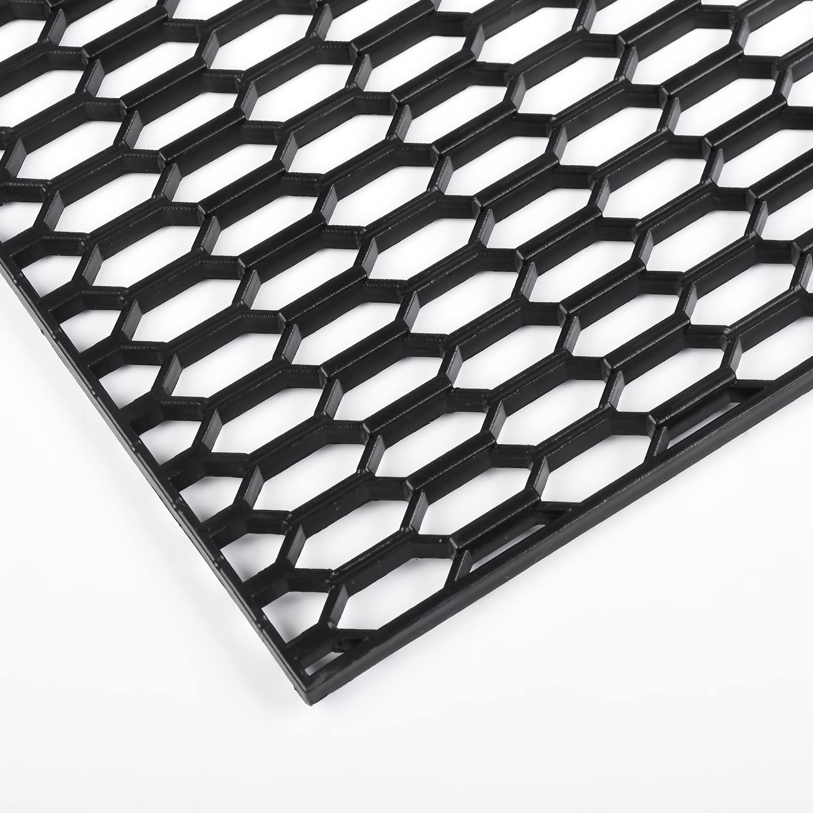 AggAuto 47x16 ABS Plastic Universal Car Grill Mesh, Automotive Grille Insert Bumper Honeycomb Hole 10x25mm Hex Grids Black