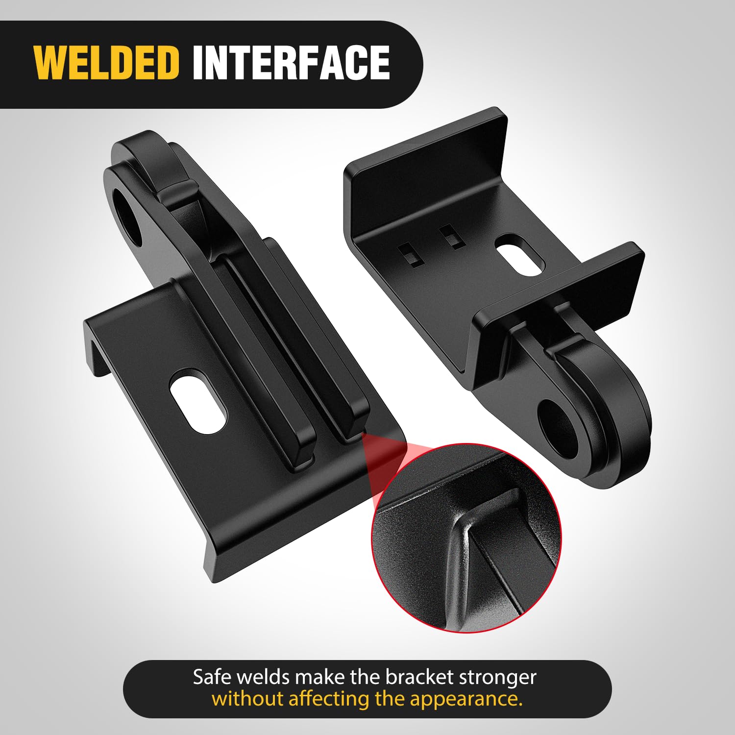 Nilight 2 Pack Demon Front Tow Hook Mounting Bracket Compatible with 2009-2013 2014 2015 2016 2017 2018 2019 2020 2021 2022 2023