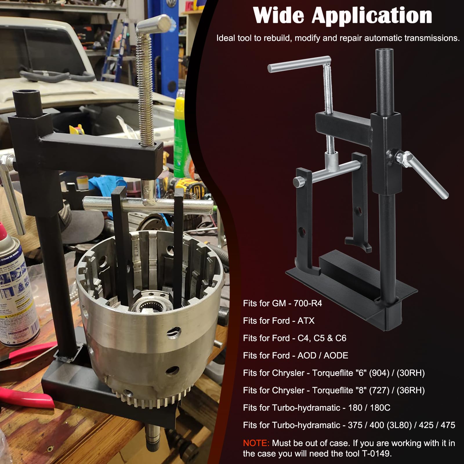 Bonbo T-0158 Universal Multifunctional Automatic Clutch Drum Spring Compressor Transmission Tool Heavy Duty Steel Alt T-0158-Hd, Perfectly Compatible With Ford Chrysler Gm