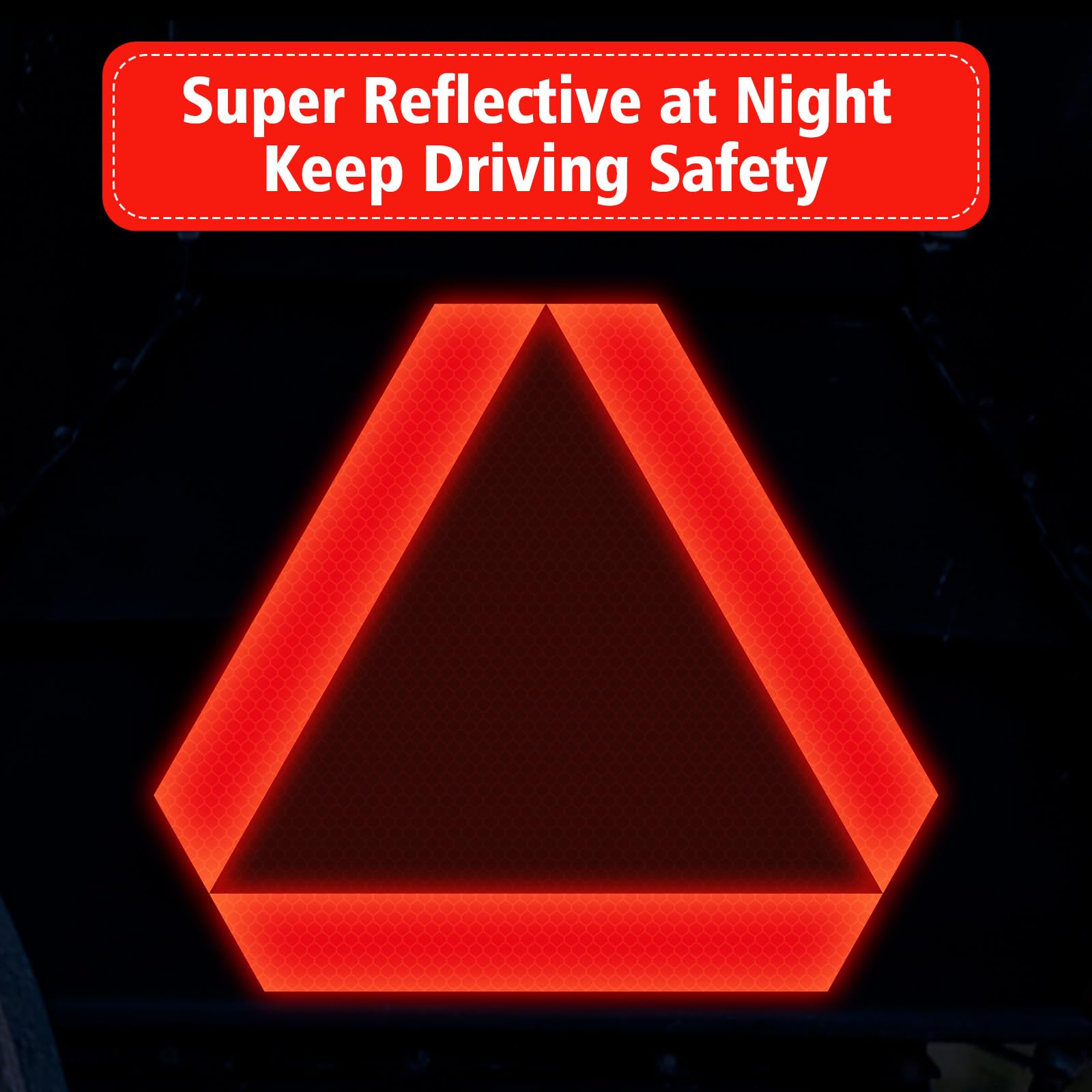 2 Pack Slow Moving Vehicle Triangle Sticker,8 X 7 Inch Diamond Grade Reflective Slow Moving Vehicle Sign For Golf Cart Tractor U