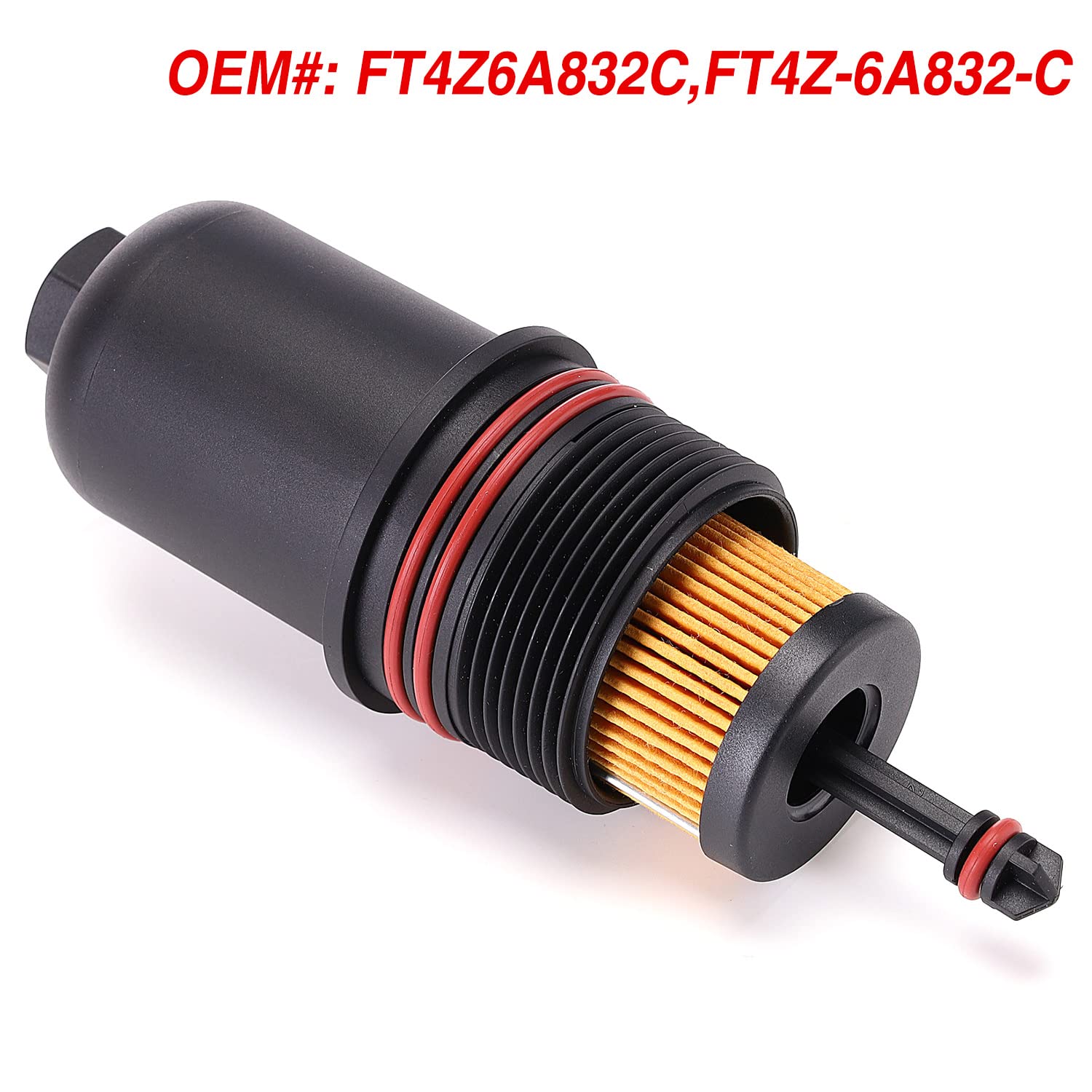 RJSPHH FT4Z-6A832-C Oil Filter Cap Cover for 2017-2020 Ford Fusion & 2015-2019 F150 2.7L V6 -