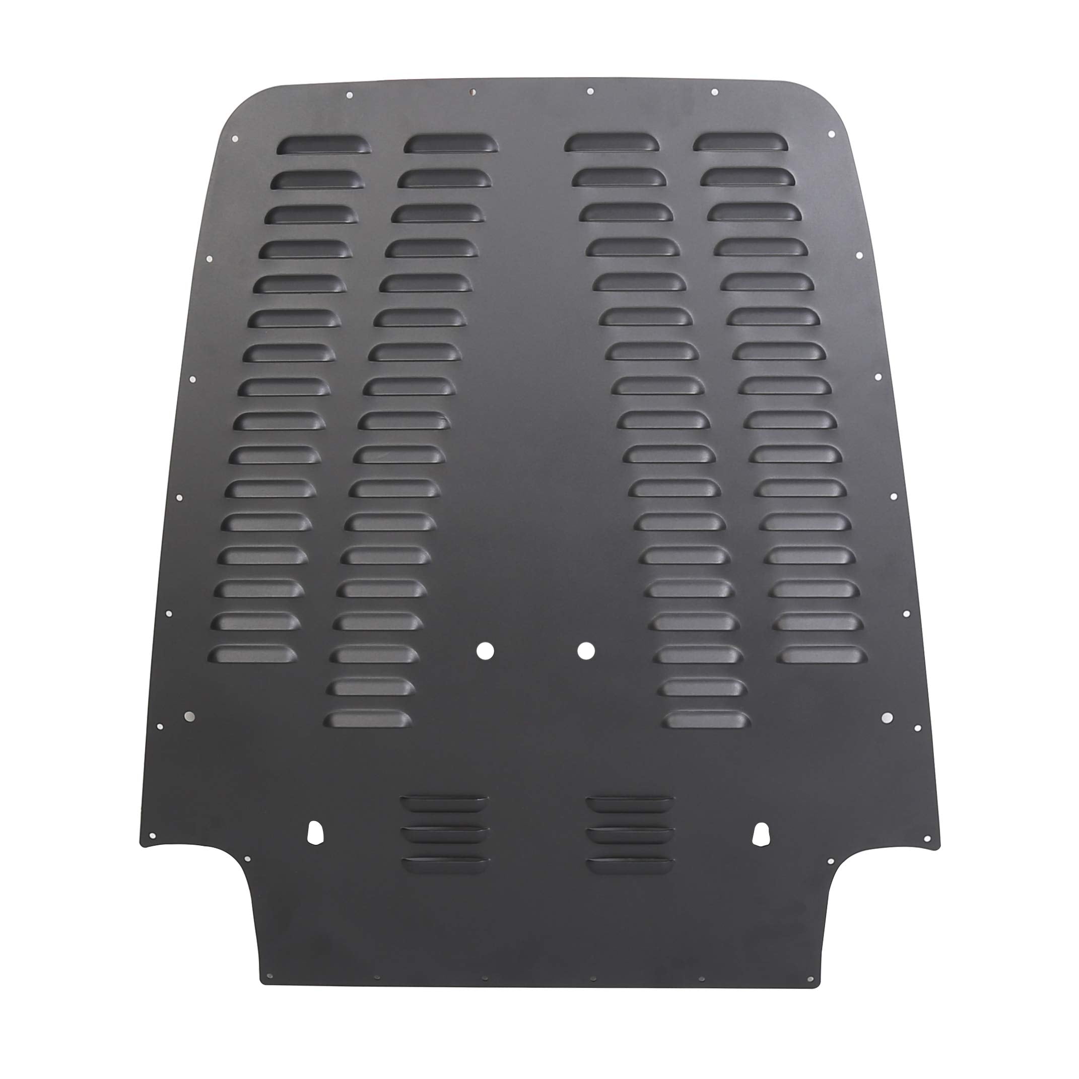 Ecotric Hood Louver Compatible With 1997-2002 Jeep Wrangler Tj Black Powder Coating Aluminum Vented Engine Vent Insert Radiator