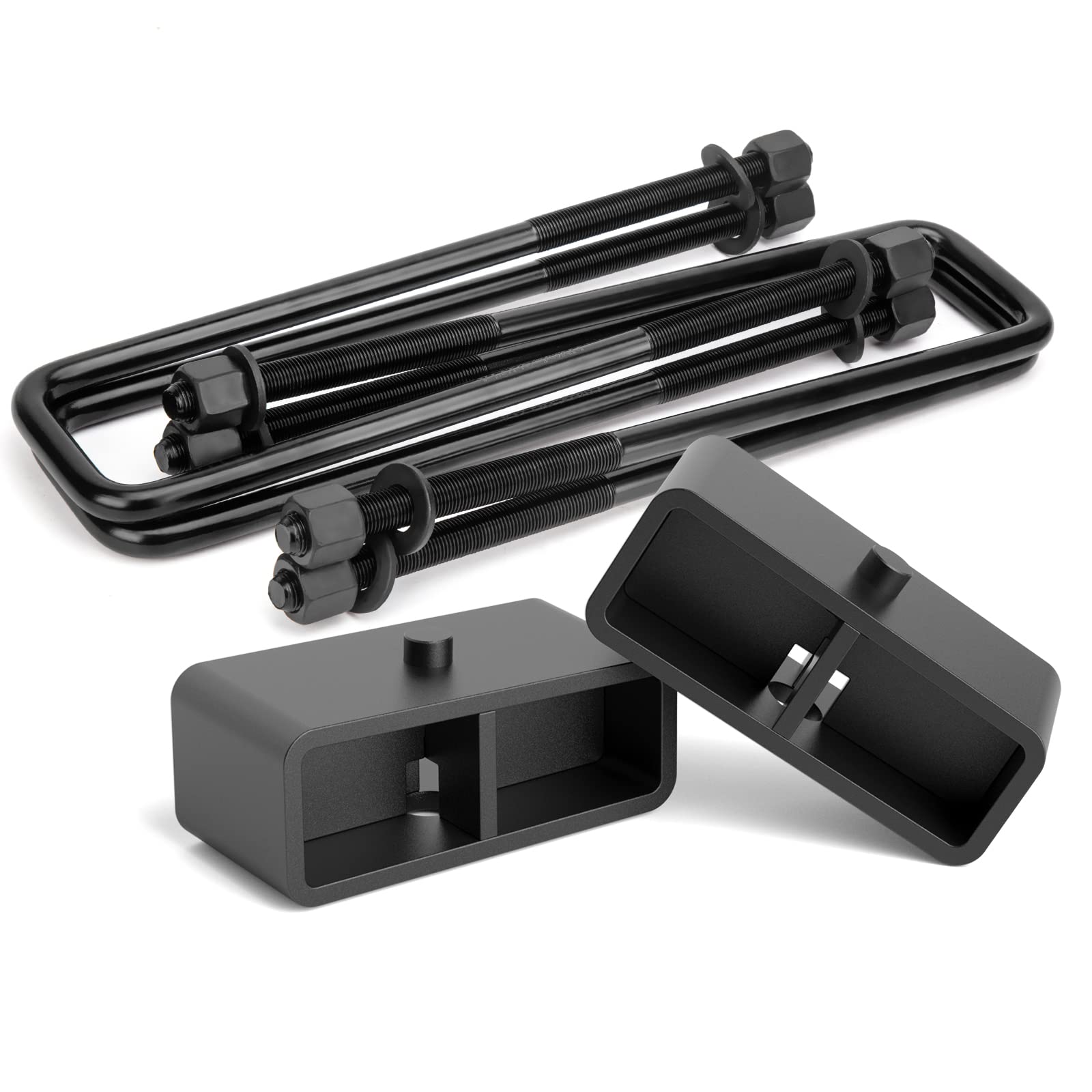 Ksp 2 '' Lift Block For Chevy Silverado & Gmc Sierra 1500Hd 2500Hd 3500Hd 2000-2010, 2Inch Rear Leveling Kit With Square U-Bolts