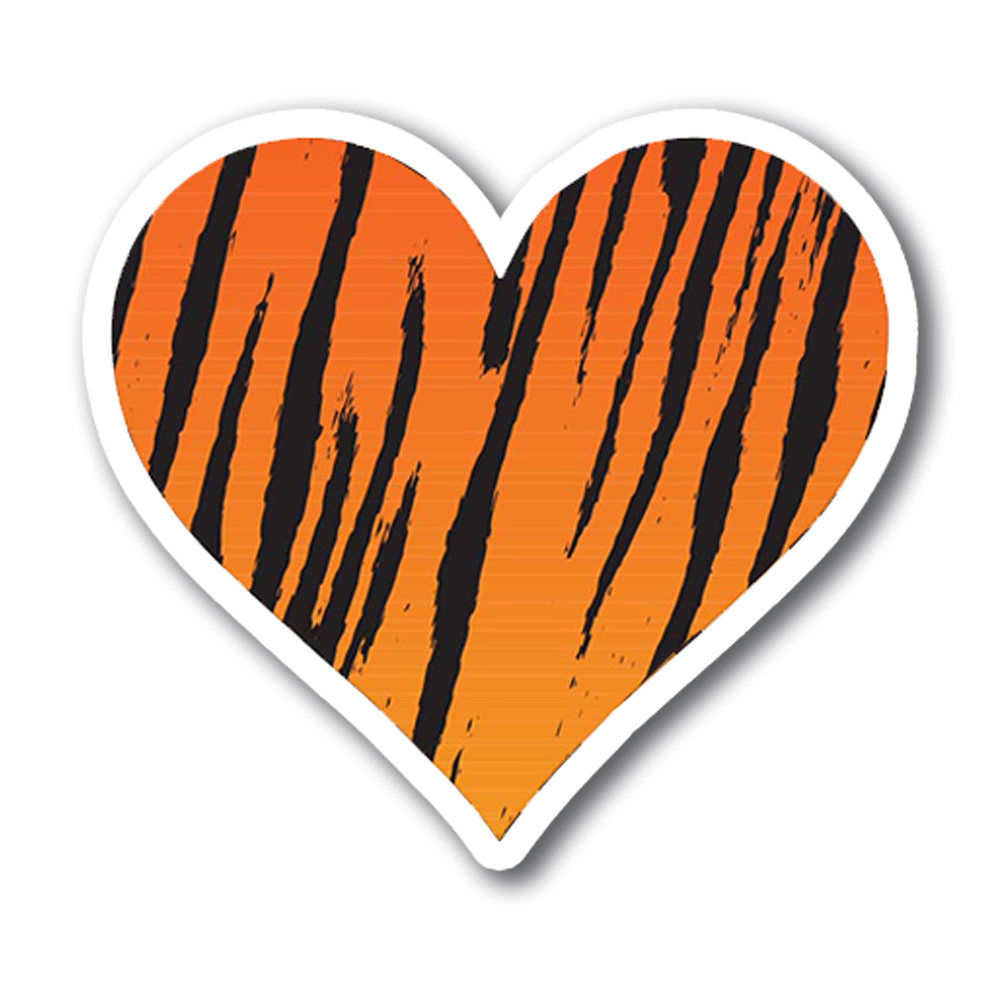 Magnet Me Up Tiger Print Heart Magnet Decal, 5 Inches, Heavy Duty Automotive Magnet For Car Truck Suv Or Any Other Magnetic Surf