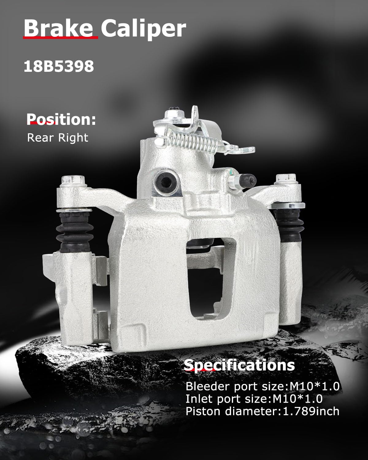 cciyu 18B5398 Rear Right Brake Caliper With Bracket For Chrysler For Town & Country 2012-2016,For Dodge For Grand Caravan 2012-2