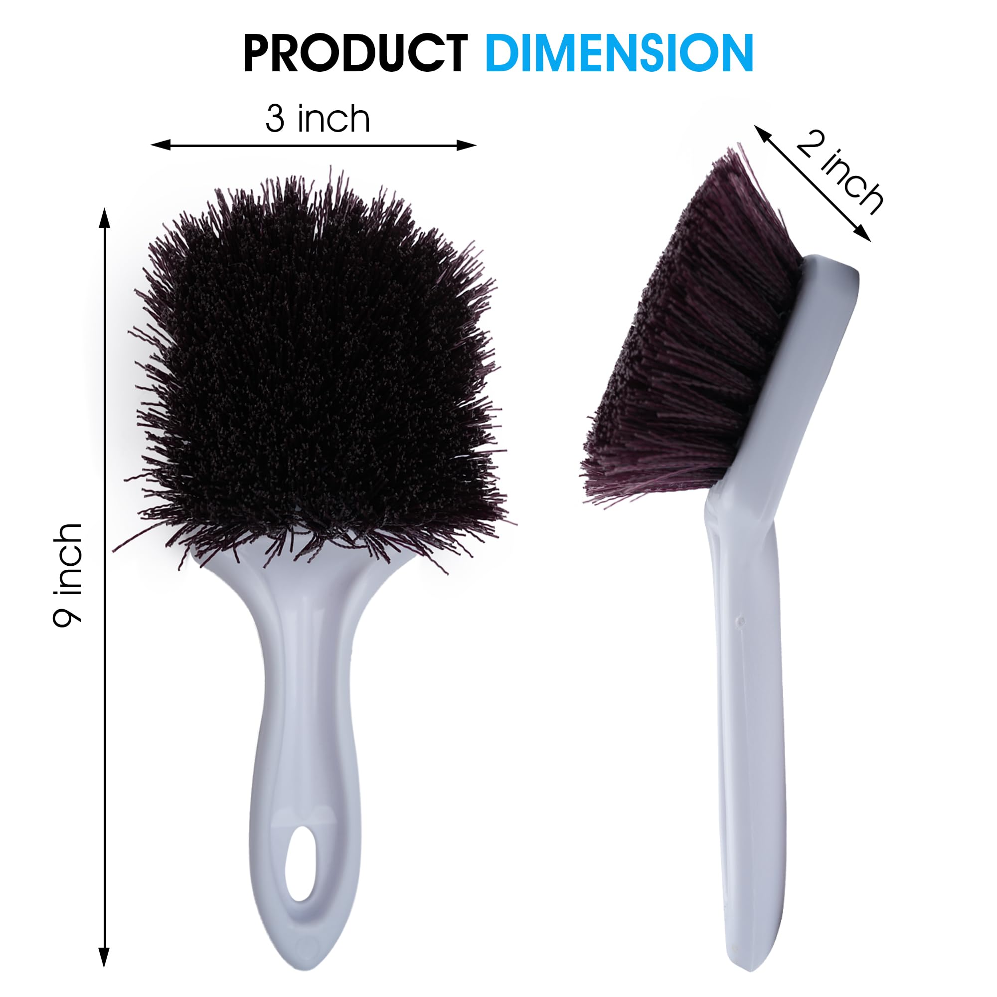 Nanoskin Heavy-Duty Multi-Purpose Brush For Deep Cleaning Carpets, Upholstery & Floor Mats - Durable Polypropylene Bristles, Erg
