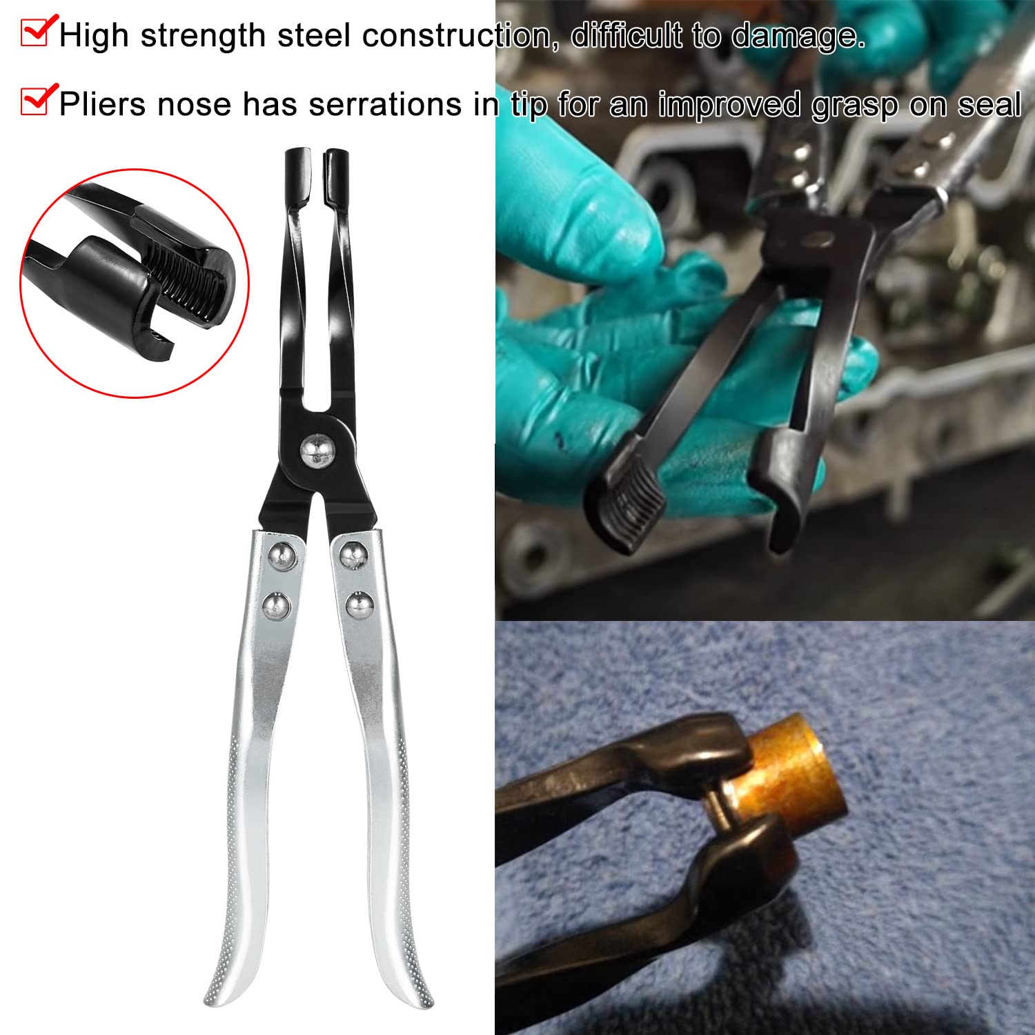 Hw0107 Valve Seal Pliers Valve Stem Seal Removal Remover Tool 27Cm Length