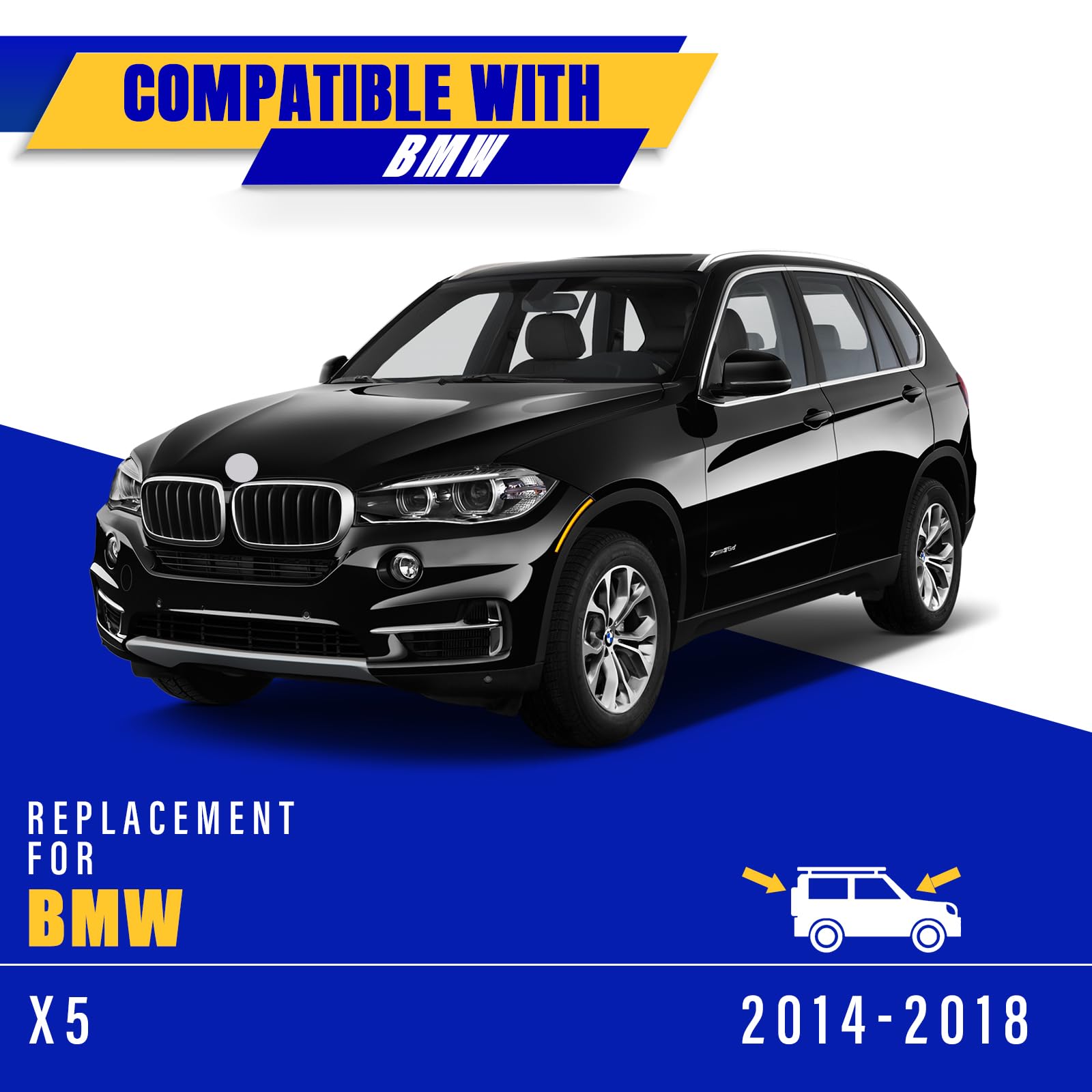 3 Wipers Replacement For 2014-2018 Bmw X5, Windshield Wiper Blades Original Equipment Replacement - 24''/20''/12'' (Set Of 3) U/