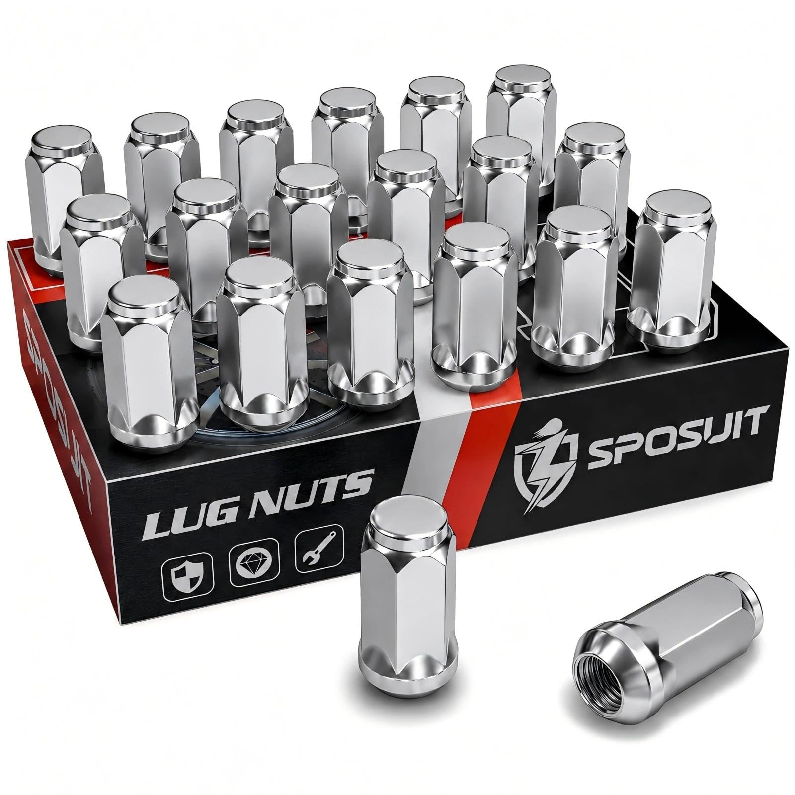 Sposuit M14x1.5 Lug Nuts - Replacement for 2017-2024 Honda Civic Type R, 2005-2024 Odysseym, 2009-2024 Pilot, 2006-2024 Ridgelin