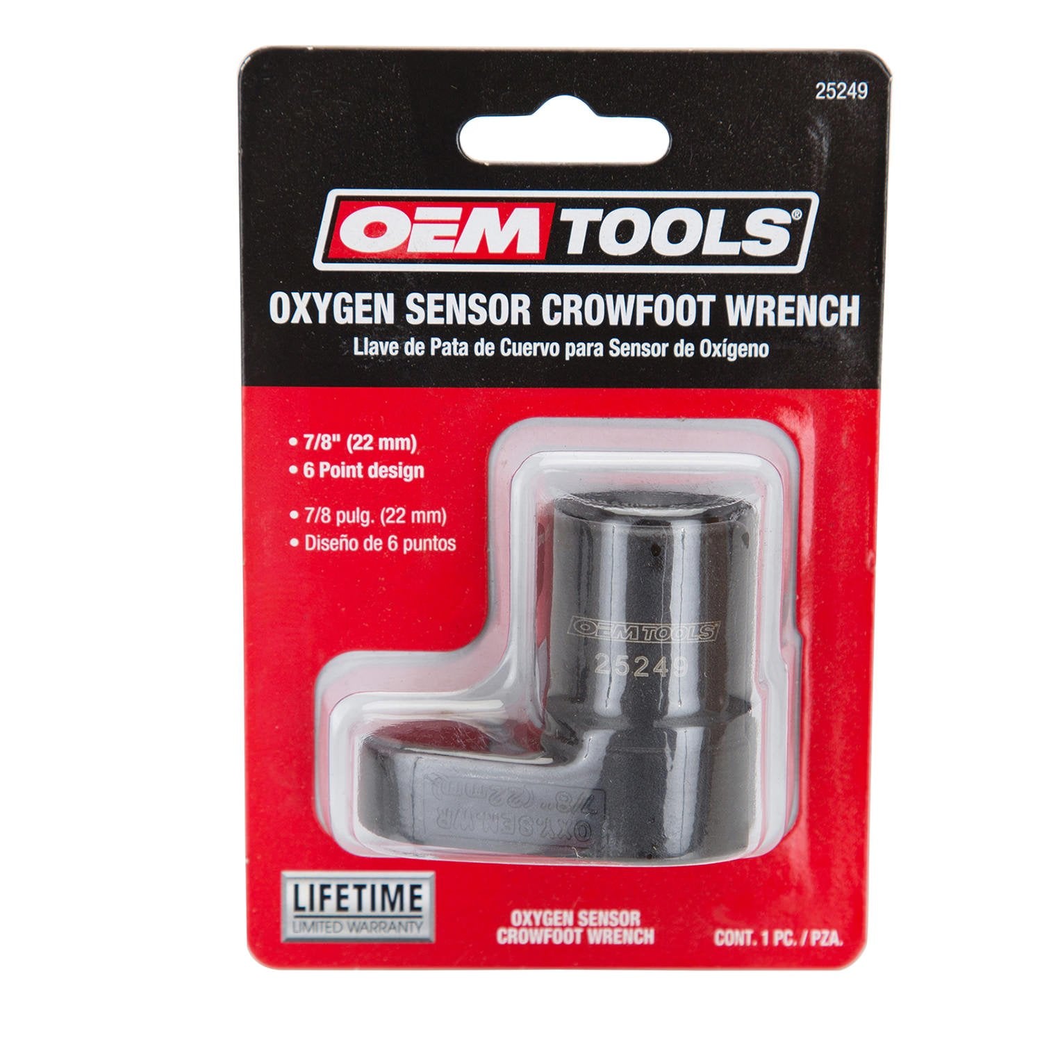 OEMTOOLS 25249 Oxygen Sensor Crowfoot Wrench, Reliable Oxygen Sensor Socket for Efficient Vehicle Sensor Maintenance, 22MM Wrenc