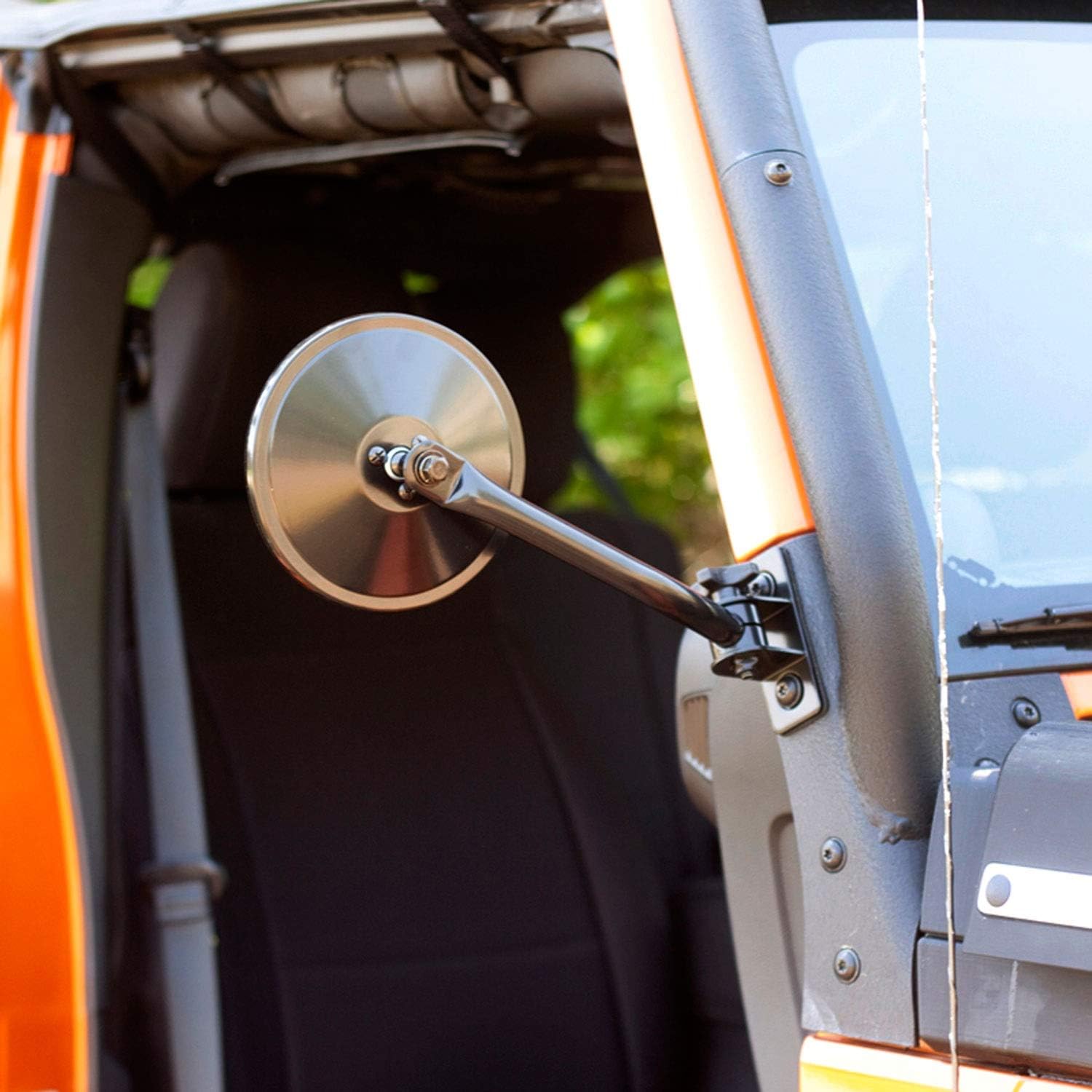 Rugged Ridge | Quick Release Mirror, Round, Black | 11025.11 | Fits 1997-2018 Jeep Wrangler Tj/Lj/Jk/Jku